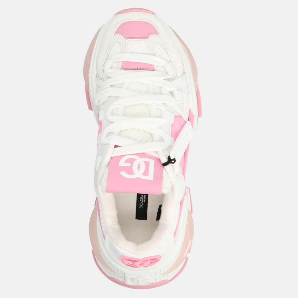 

Dolce & Gabbana White/Pink Airmaster Sneakers Size IT