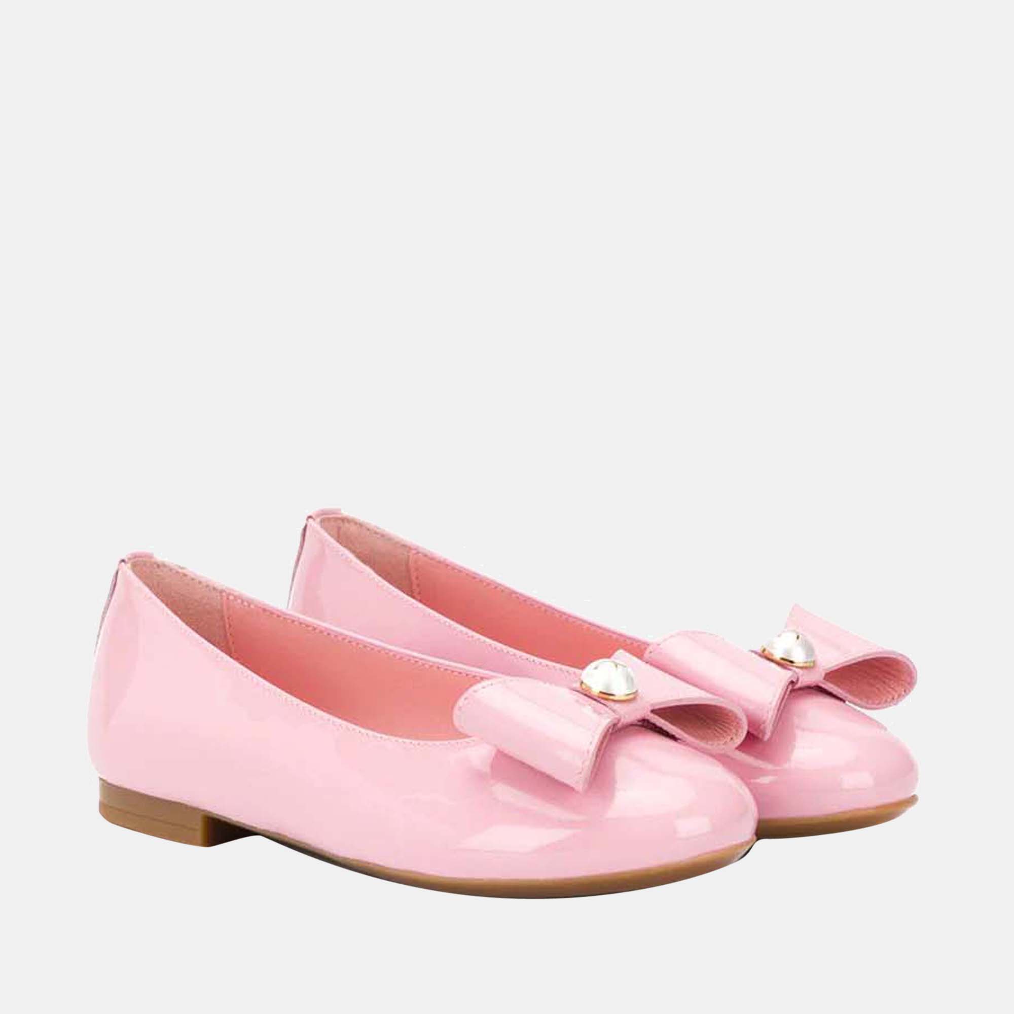 

Dolce & Gabbana Kids Pink Patent Leather Ballerinas