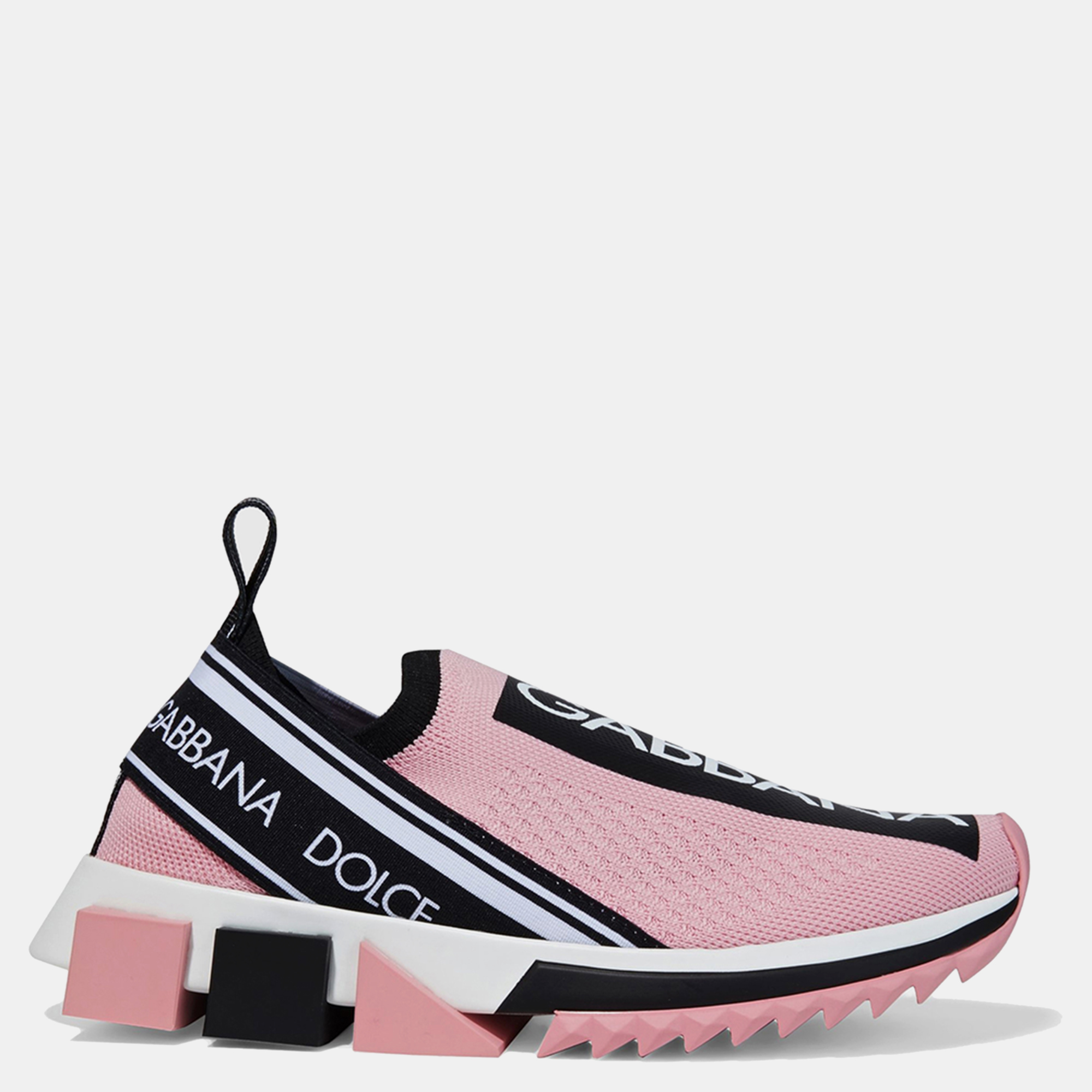 

Dolce & Gabbana Knit Fabric Slip On Sneakers, Pink