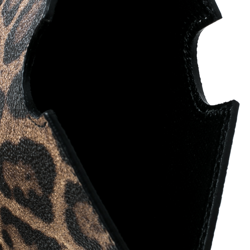 

Dolce and Gabbana Brown Leopard Print PVC iPad Case