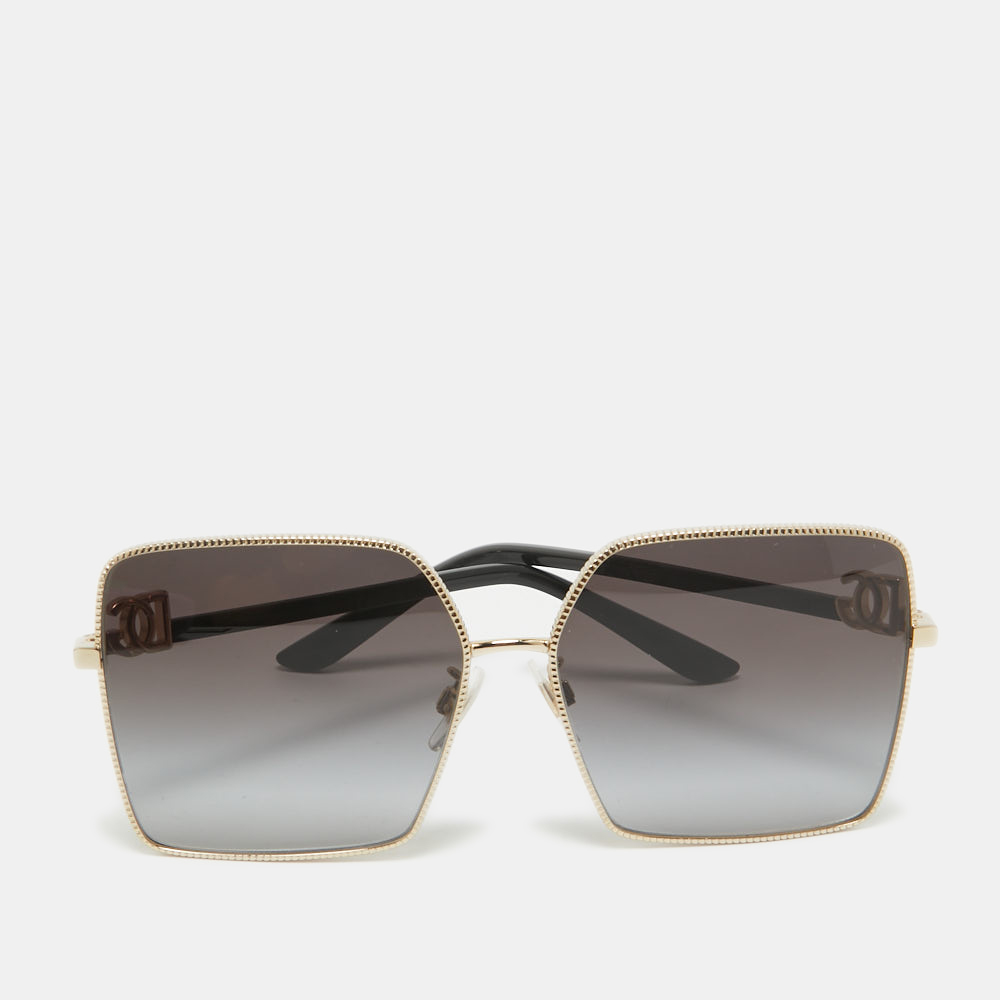 

Dolce & Gabbana Gold Tone/Grey Gradient DG2279 Square Sunglasses