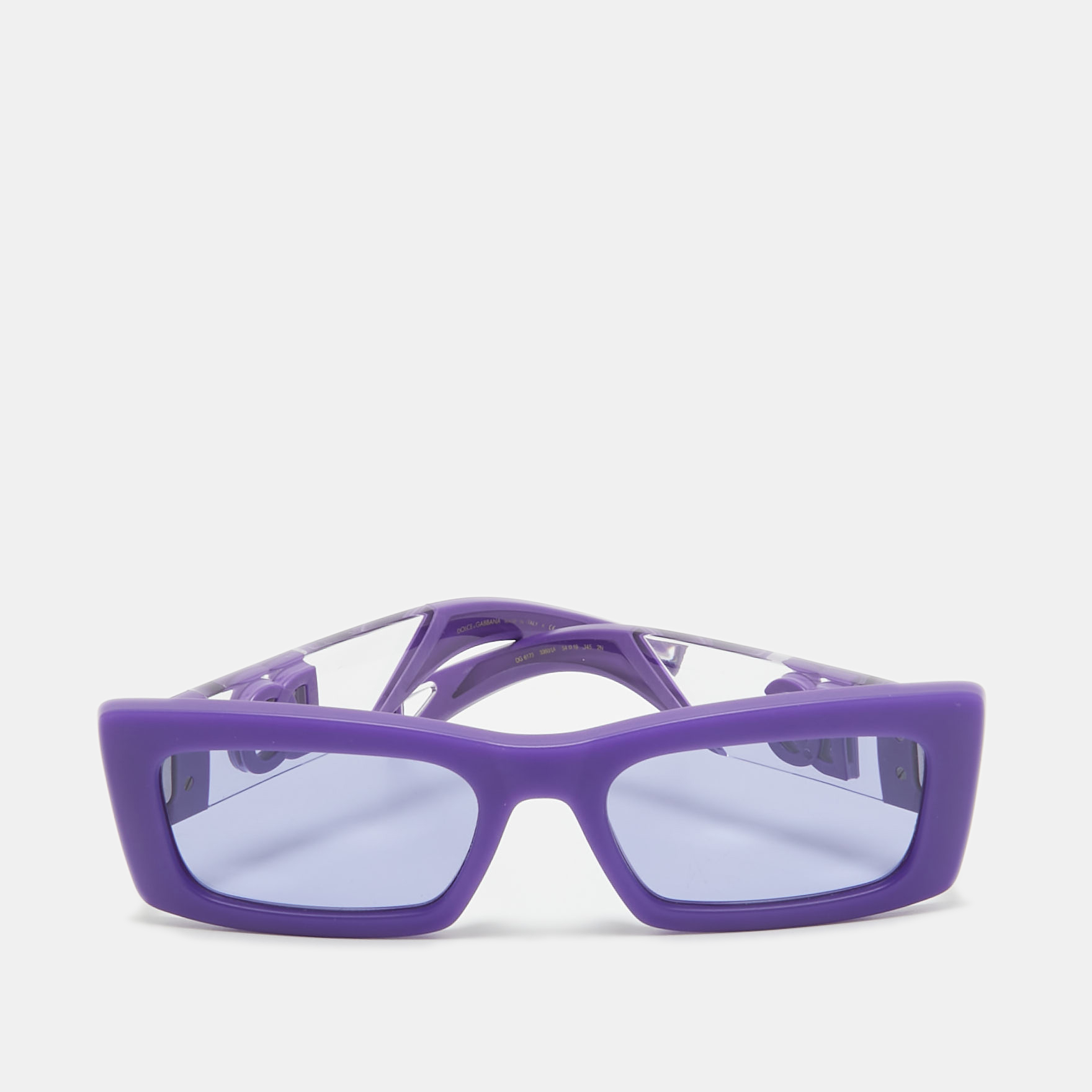 

Dolce & Gabbana Purple Rubber DG6173 Rectangle Sunglasses