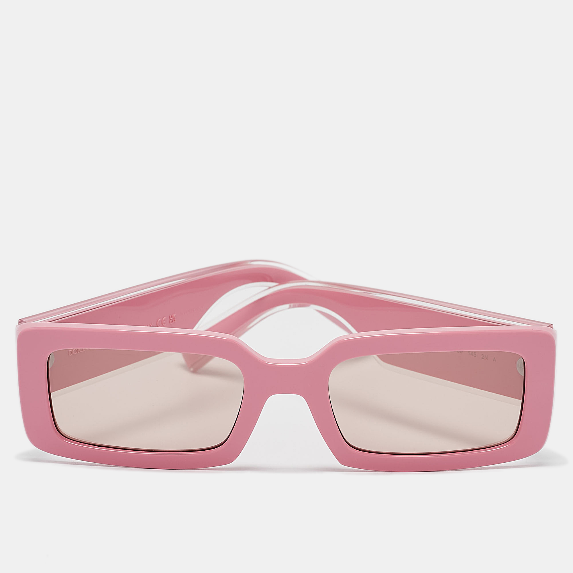 

Dolce & Gabbana Pink DG6187 Logo Rectangle Sunglasses