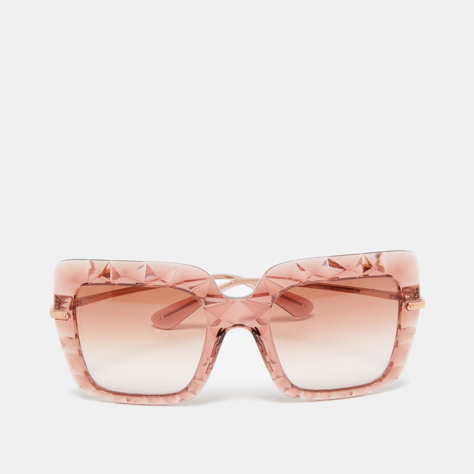 

Dolce & Gabbana Rose Gold Gradient DG6111 Square Sunglasses, Orange