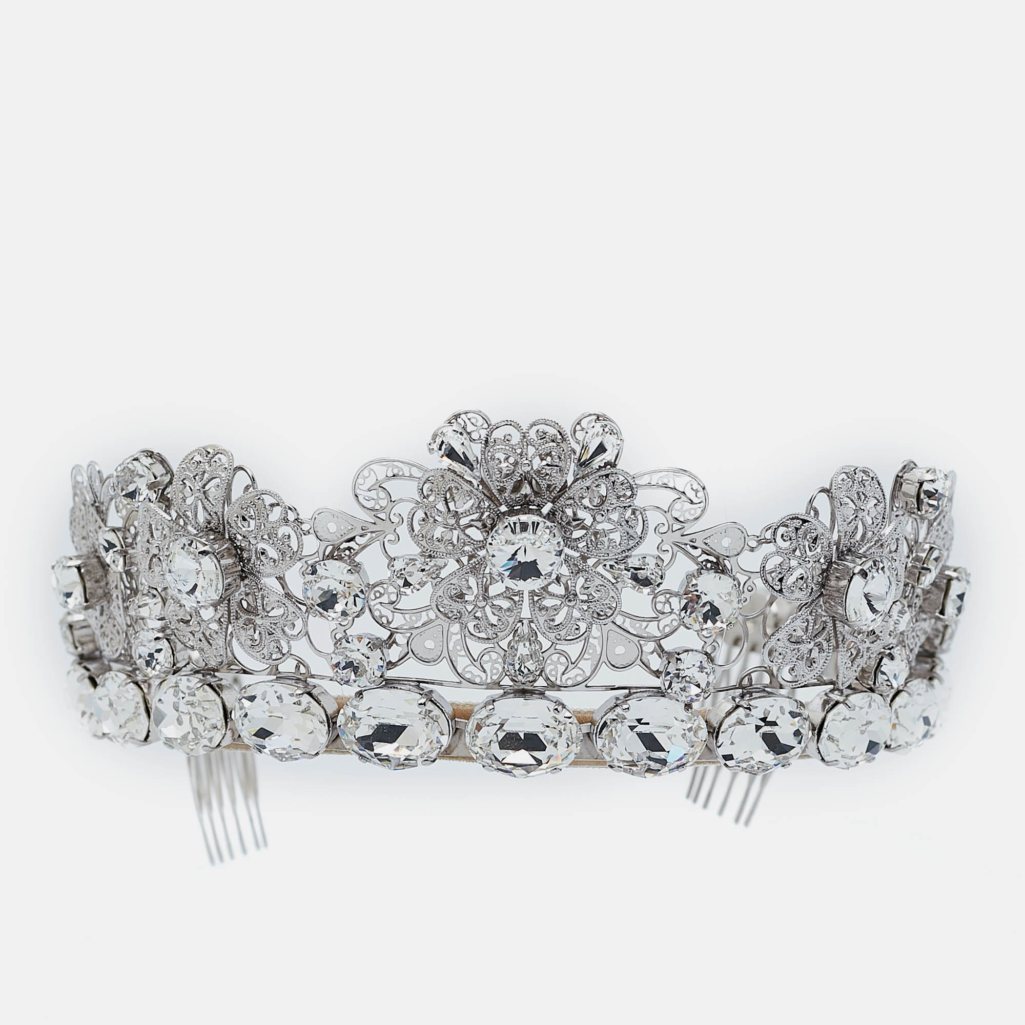 

Dolce & Gabbana Silver Tone Crystal Embellished Tiara