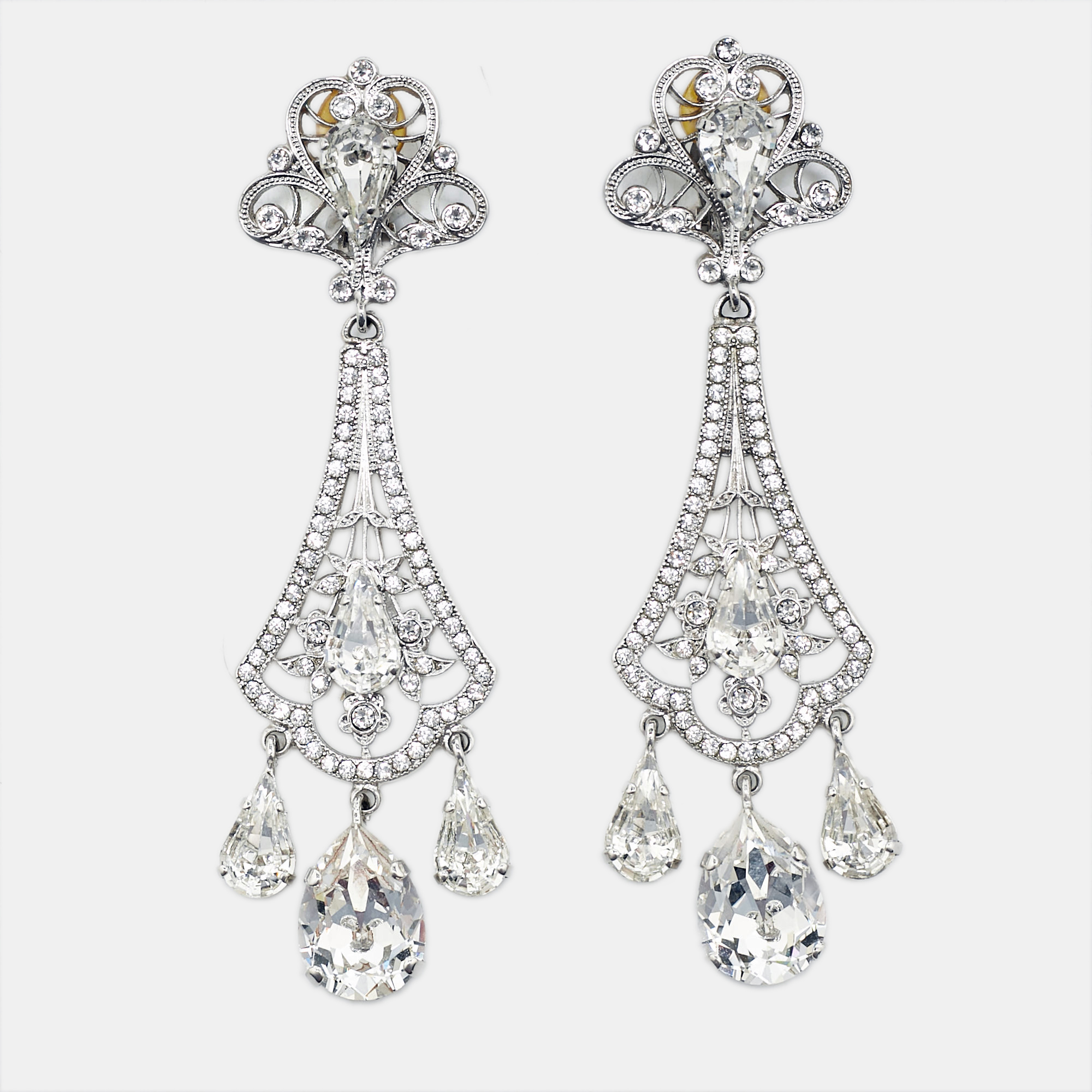 

Dolce & Gabbana Crystals Silver Tone Earrings