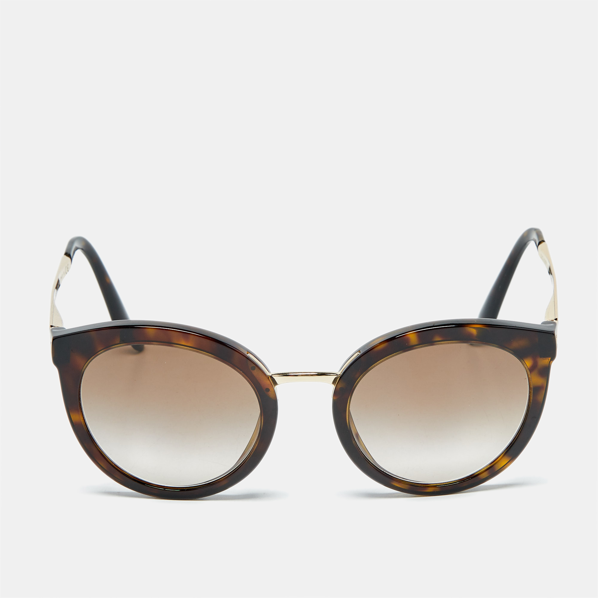 

Dolce & Gabbana Tortoise Brown Gradient DG 4268 Round Sunglasses