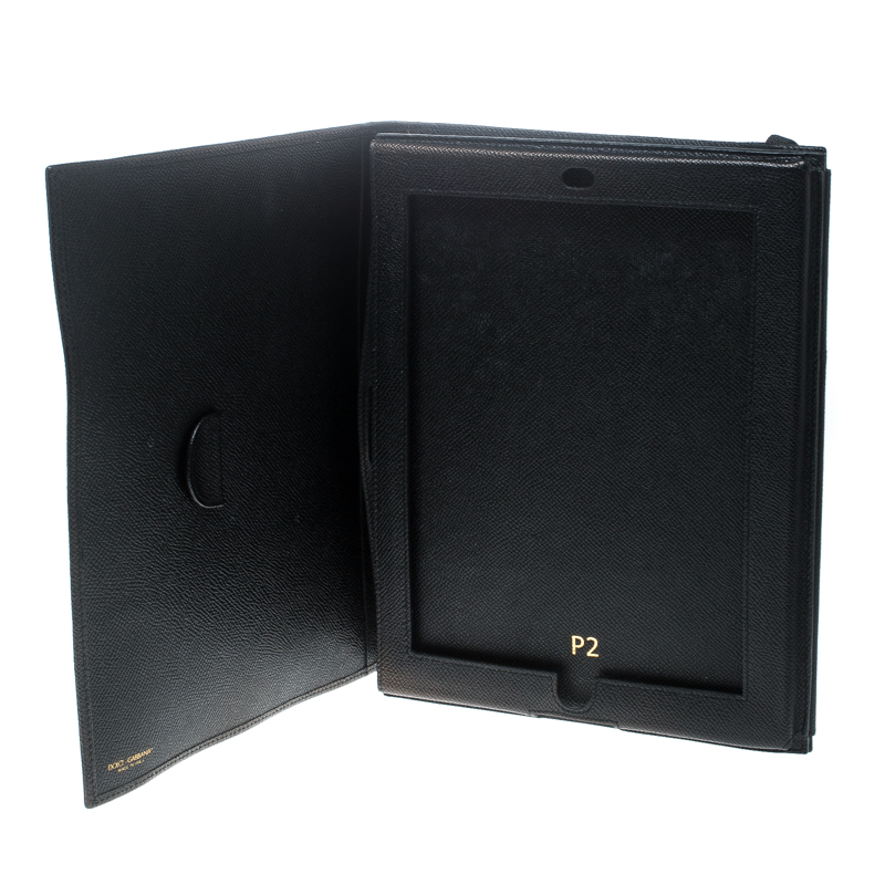 

Dolce and Gabbana Black Leather Tablet Case