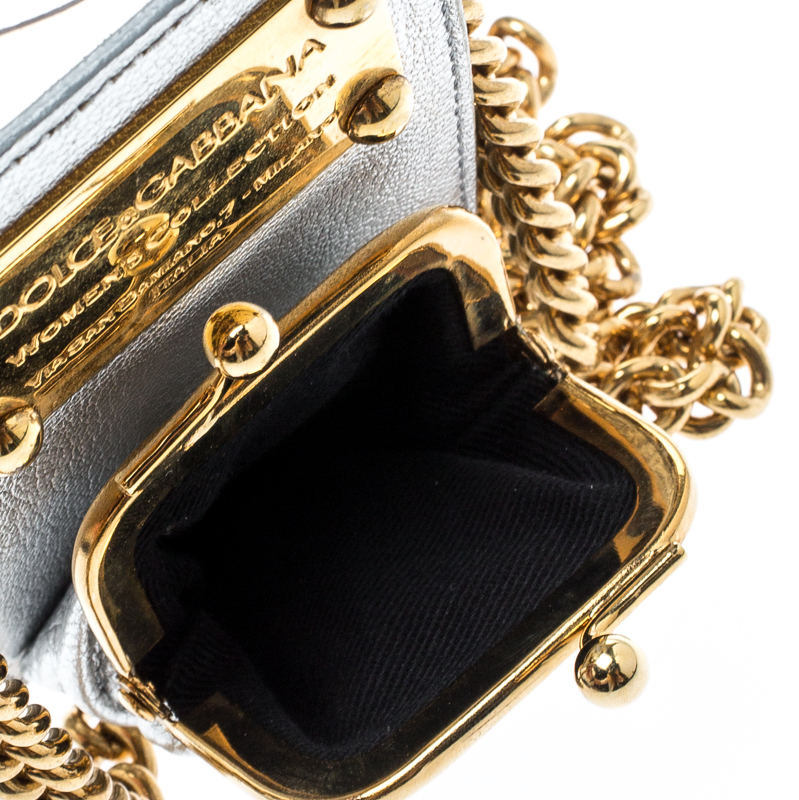 

Dolce and Gabbana Silver Leather and PVC iPhone Case and Coin Purse