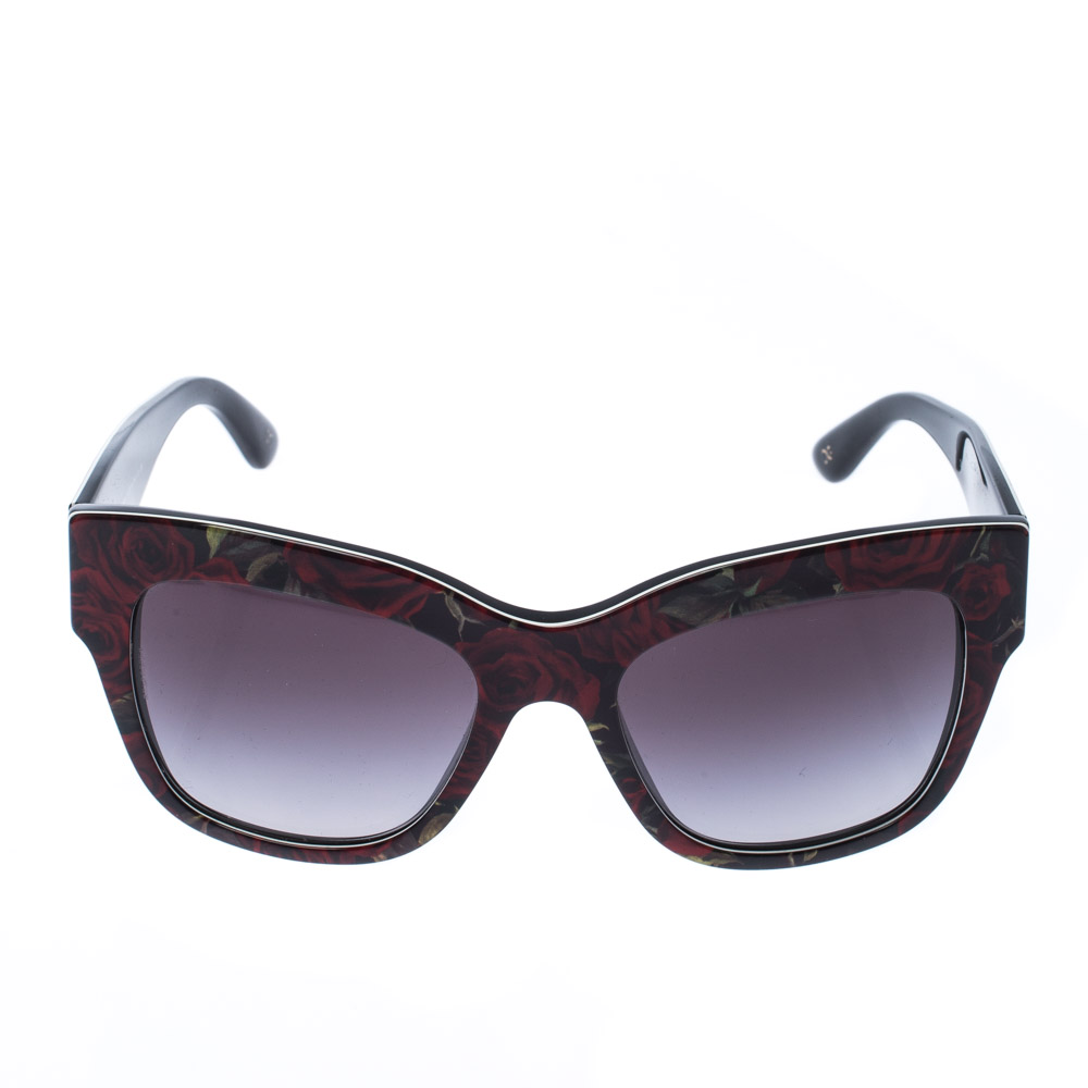 

Dolce & Gabbana Floral/ Grey Gradient DG 4231 Wayfarer Sunglasses