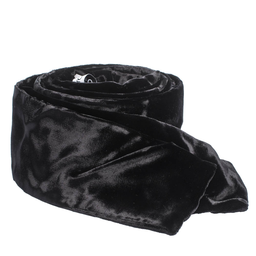 

Dolce & Gabbana Black Velvet Wide Waist Belt