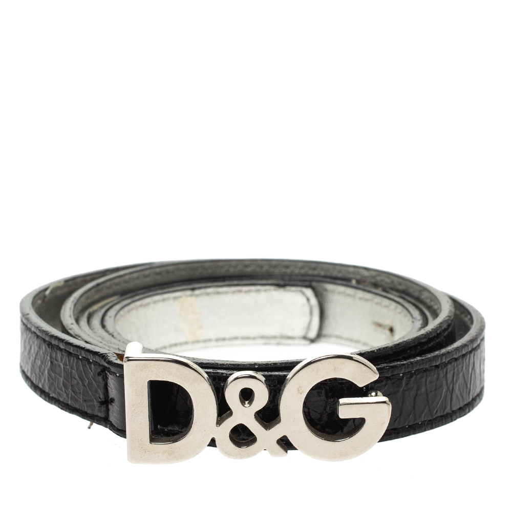 

Dolce & Gabbana Black Patent Leather Belt