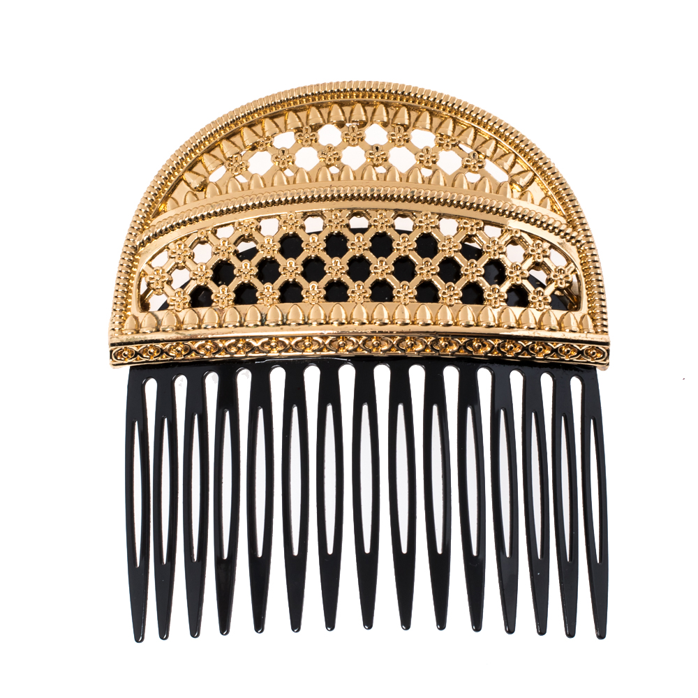 Dolce & Gabbana Gold Tone Hair Comb
