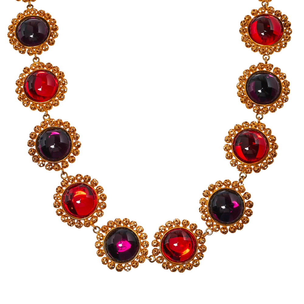 

Dolce & Gabbana Red Crystal Embellished Necklace
