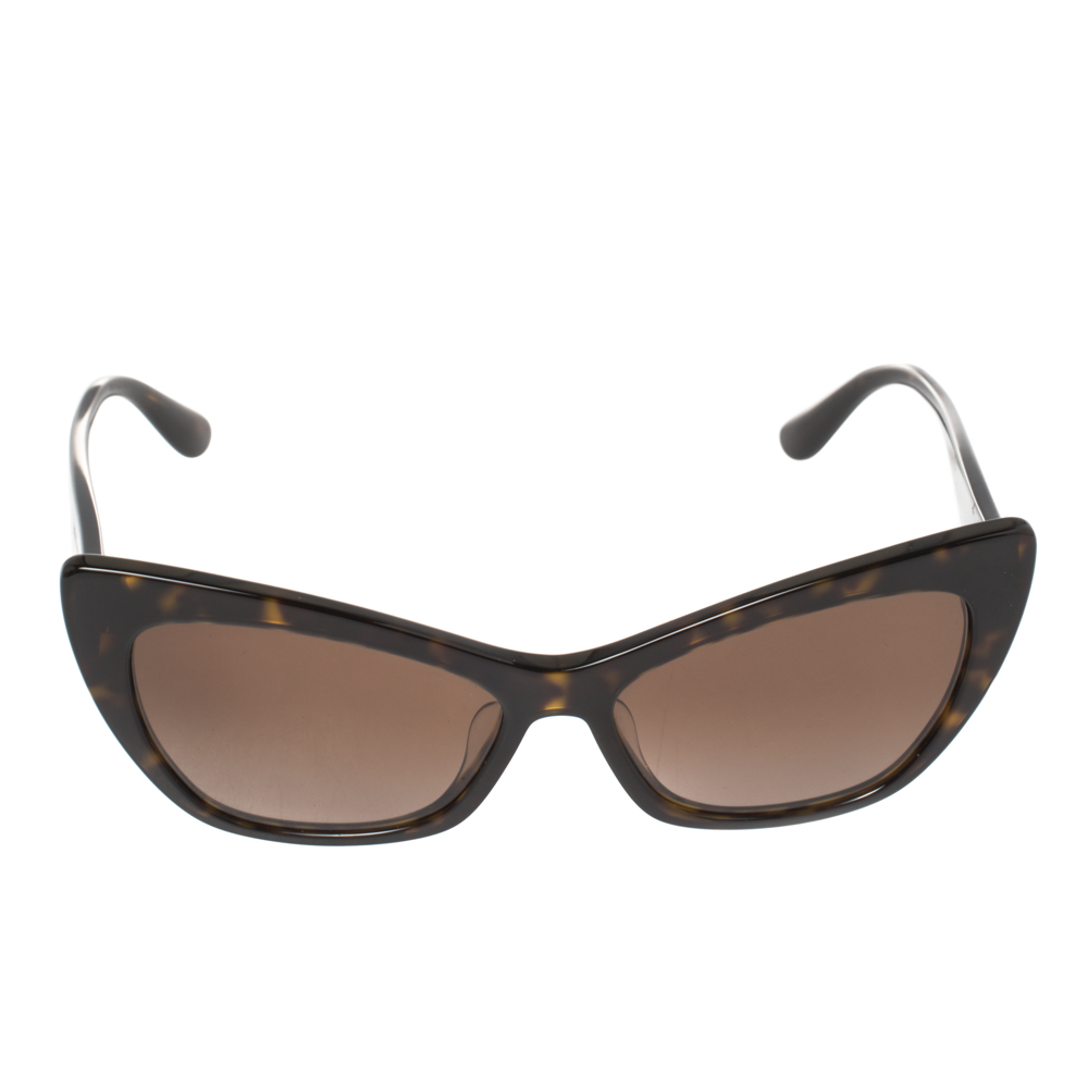 

Dolce & Gabbana Dark Havana/Brown Gradient DG-4370 Cat Eye Sunglasses
