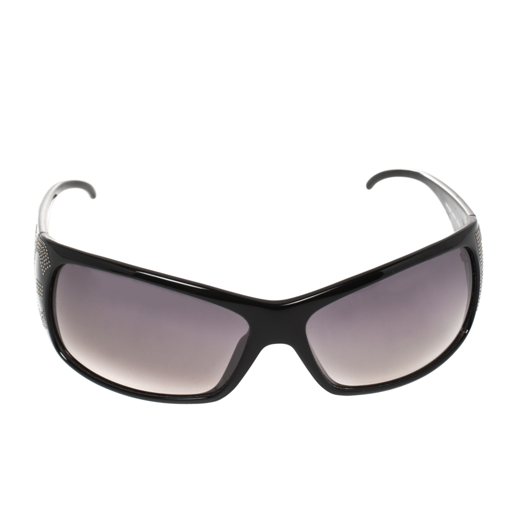

Dolce & Gabbana Black Studded Logo/ Grey Gradient Rectangle Sunglasses
