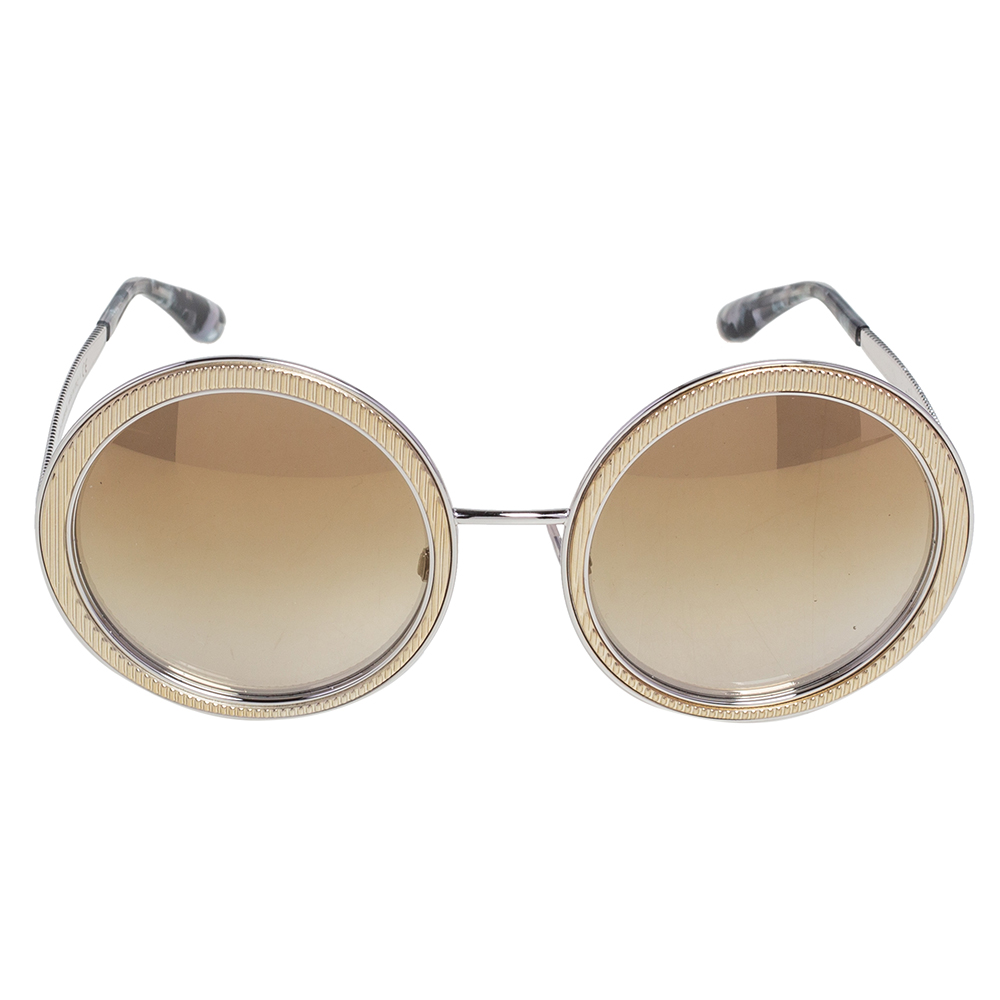 

Dolce & Gabbana Silver Tone/Yellow DG2179 Round Sunglasses