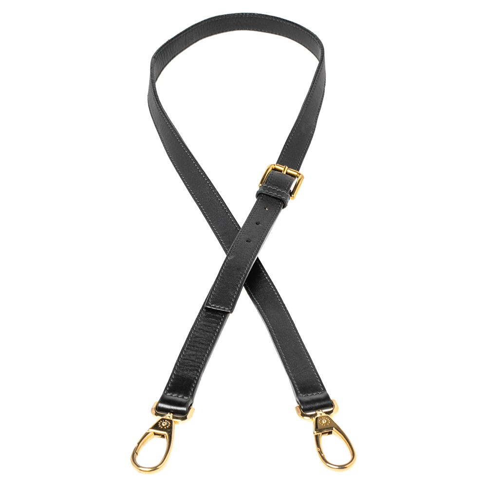 

Dolce & Gabbana Black Leather Shoulder Bag Strap