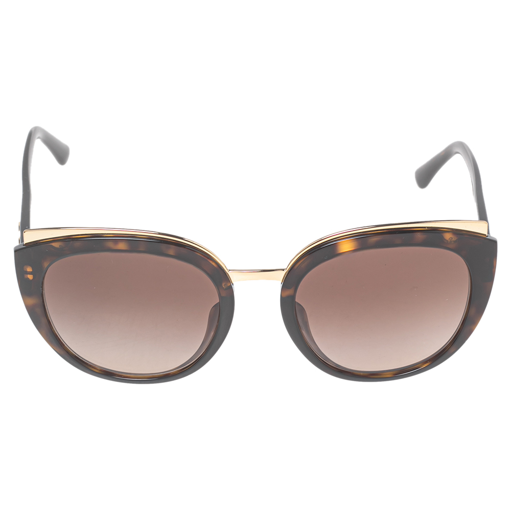 

Dolce & Gabbana Brown Havana DG4383-F Gradient Oversized Sunglasses