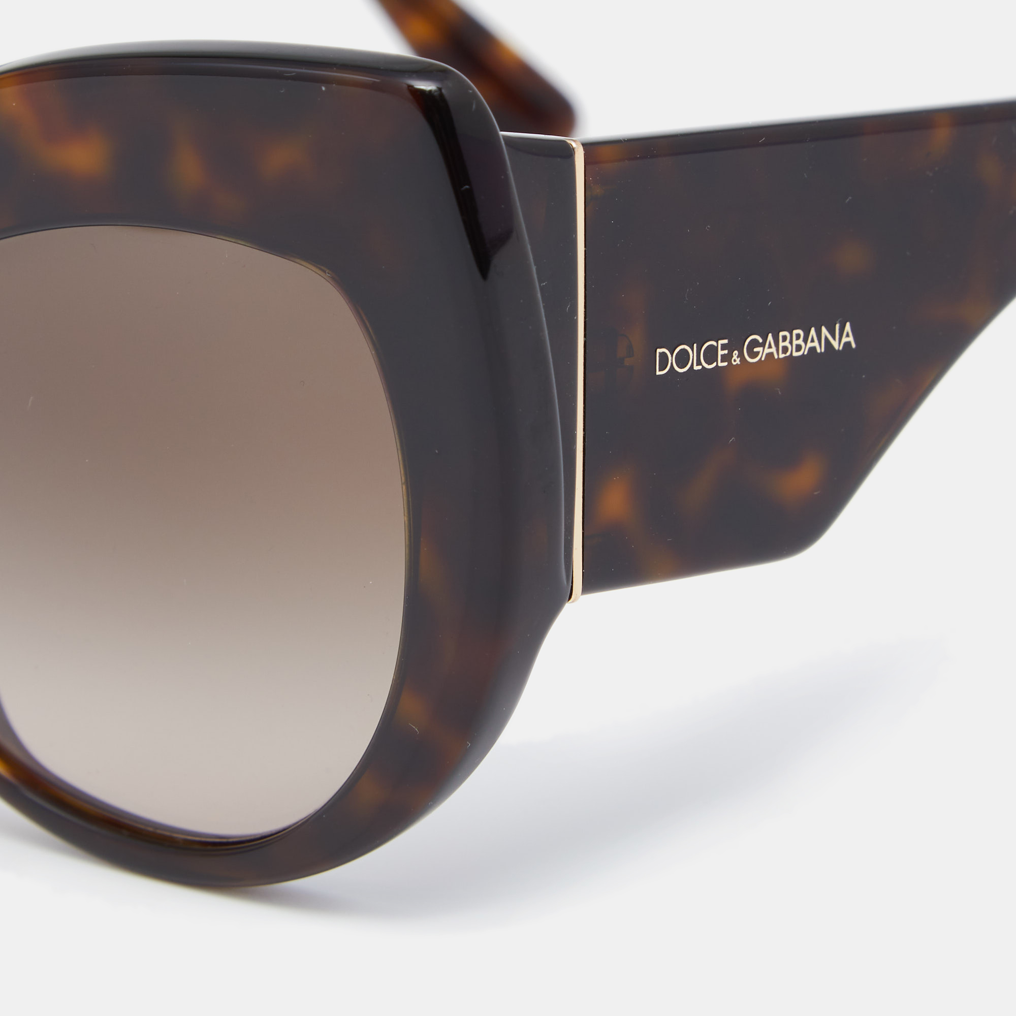 

Dolce & Gabbana Brown Acetate Tortoise Cat Eye Sunglasses