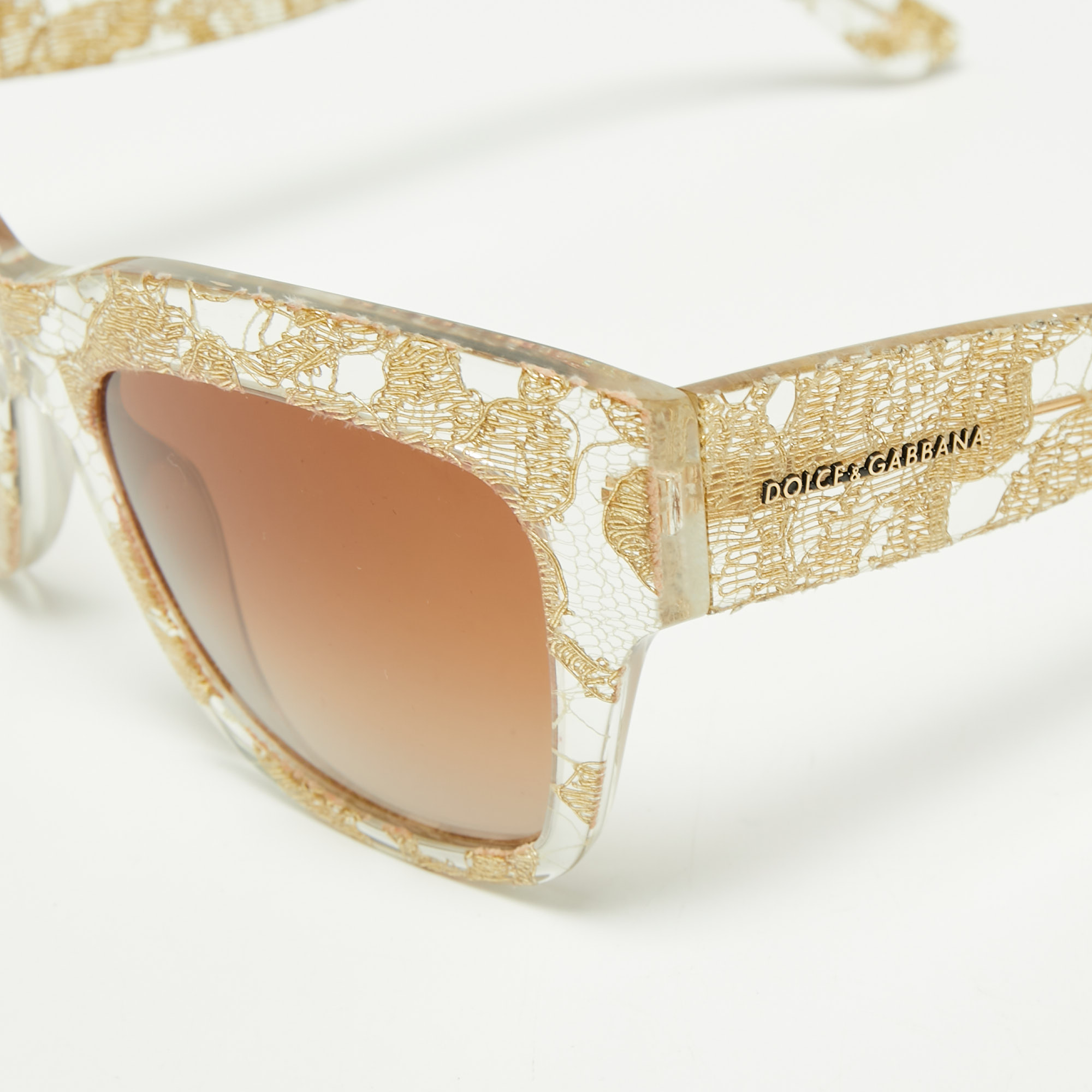 

Dolce & Gabbana Gold Lace DG 4231 Square Sunglasses