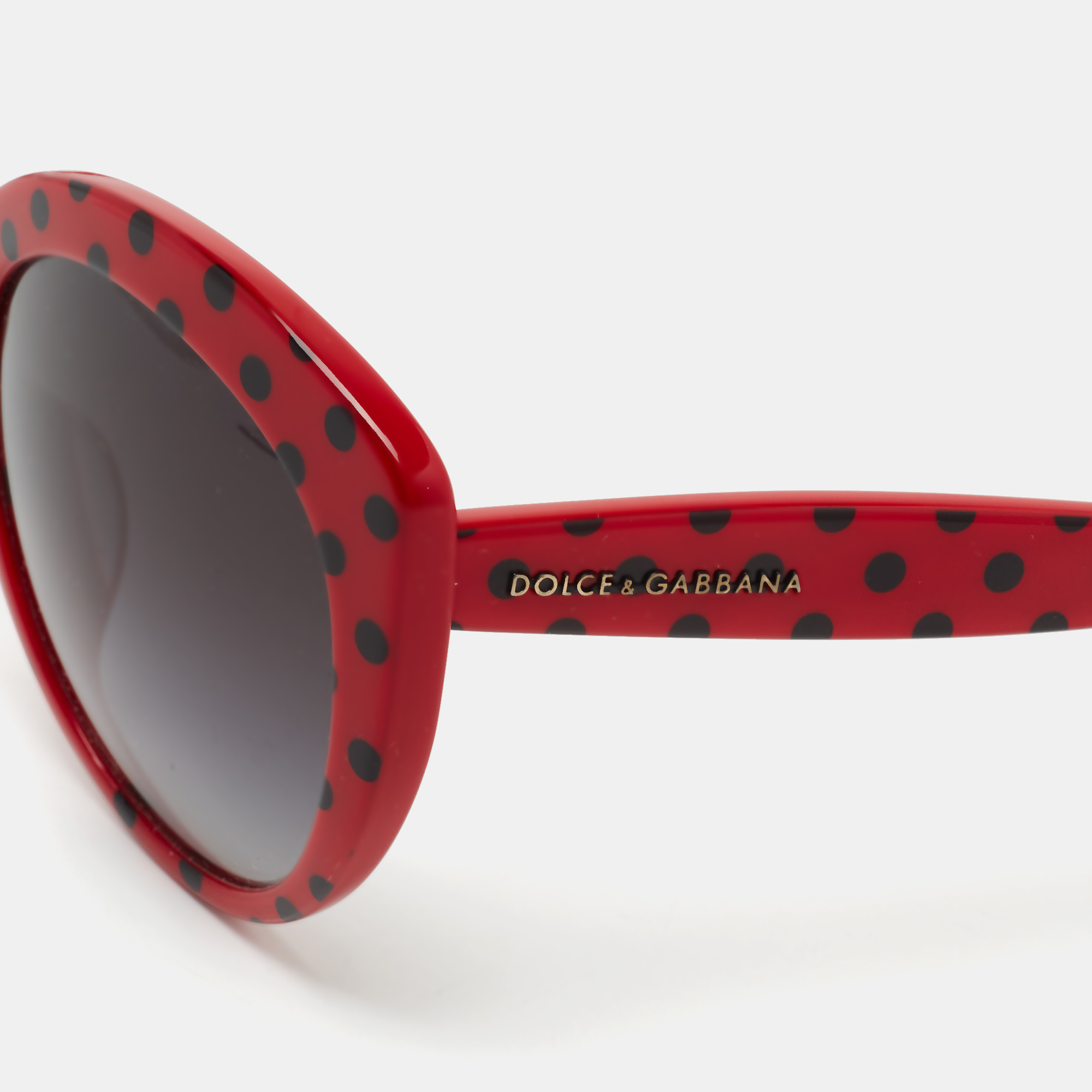 

Dolce & Gabbana Red Pois Grey Gradient DG 4227 Cat Eye Sunglasses