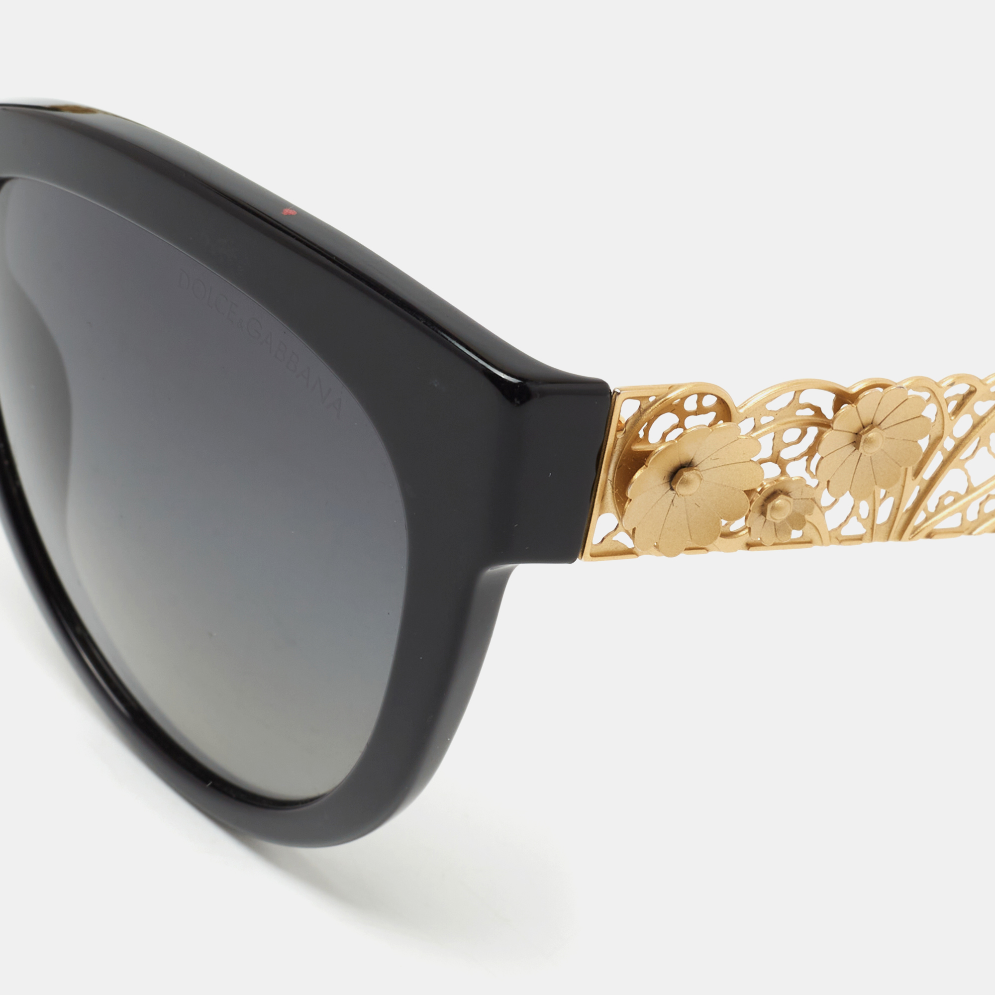 

Dolce & Gabbana Black /Grey DG 4211 Polarized Cat Eye Sunglasses