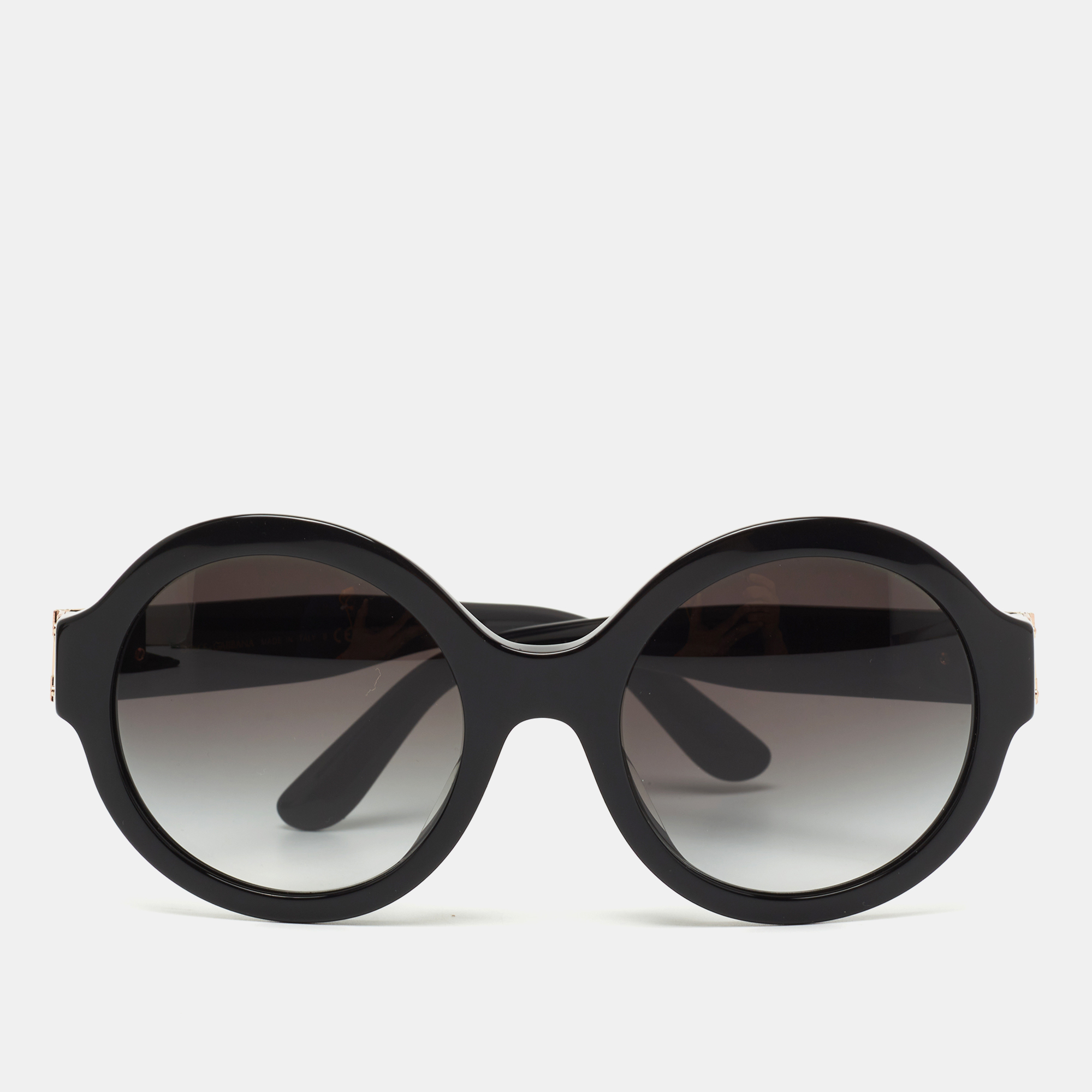 Pre Owned Dolce & Gabbana Black Gradient DG4331-F Round Sunglasses