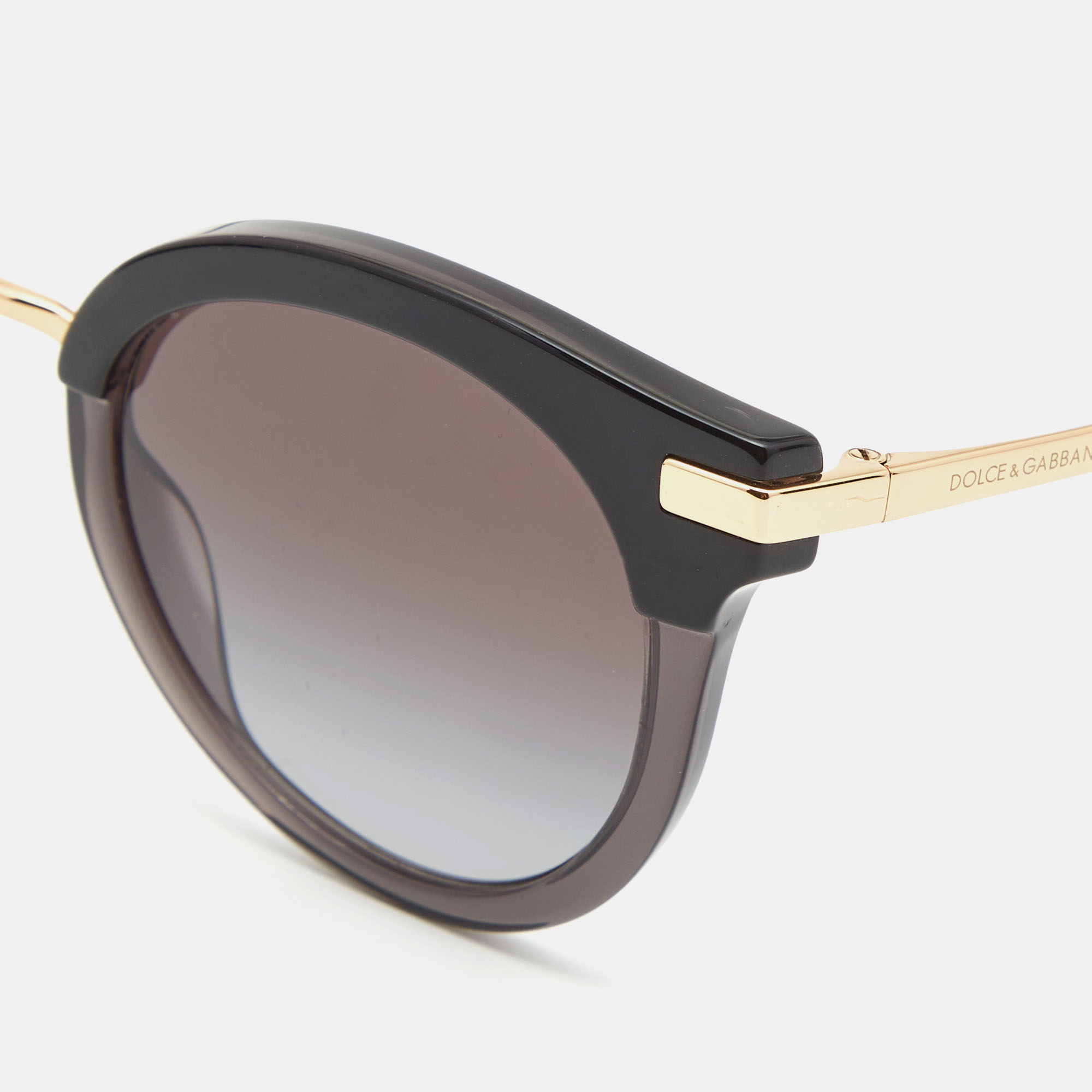 

Dolce & Gabbana Black/Gold Gradient Cat Eye Sunglasses