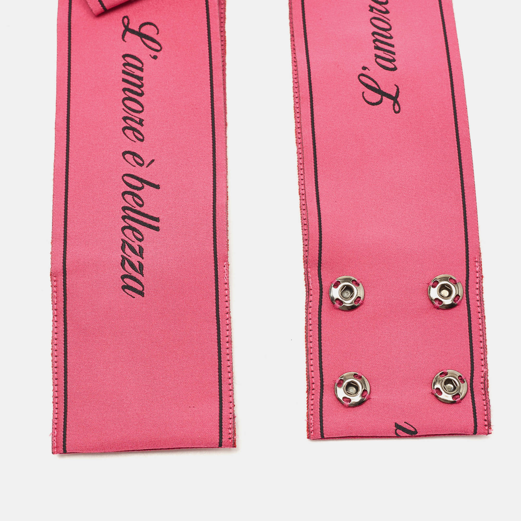 

Dolce & Gabbana Pink L' amore e Bellezza Bow Waist Belt