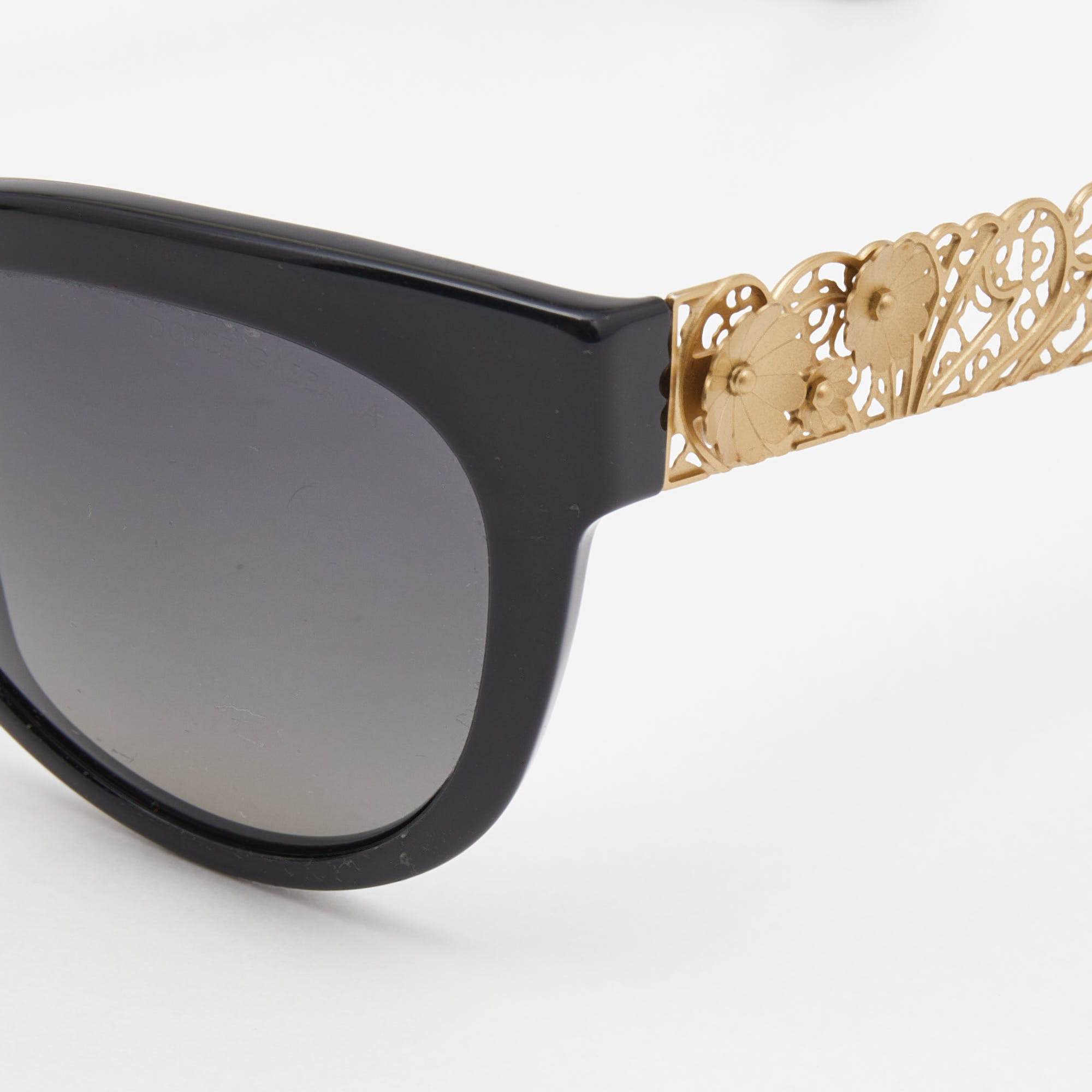 

Dolce & Gabbana Black/Gold Gradient DG4211Cat Eye Sunglasses