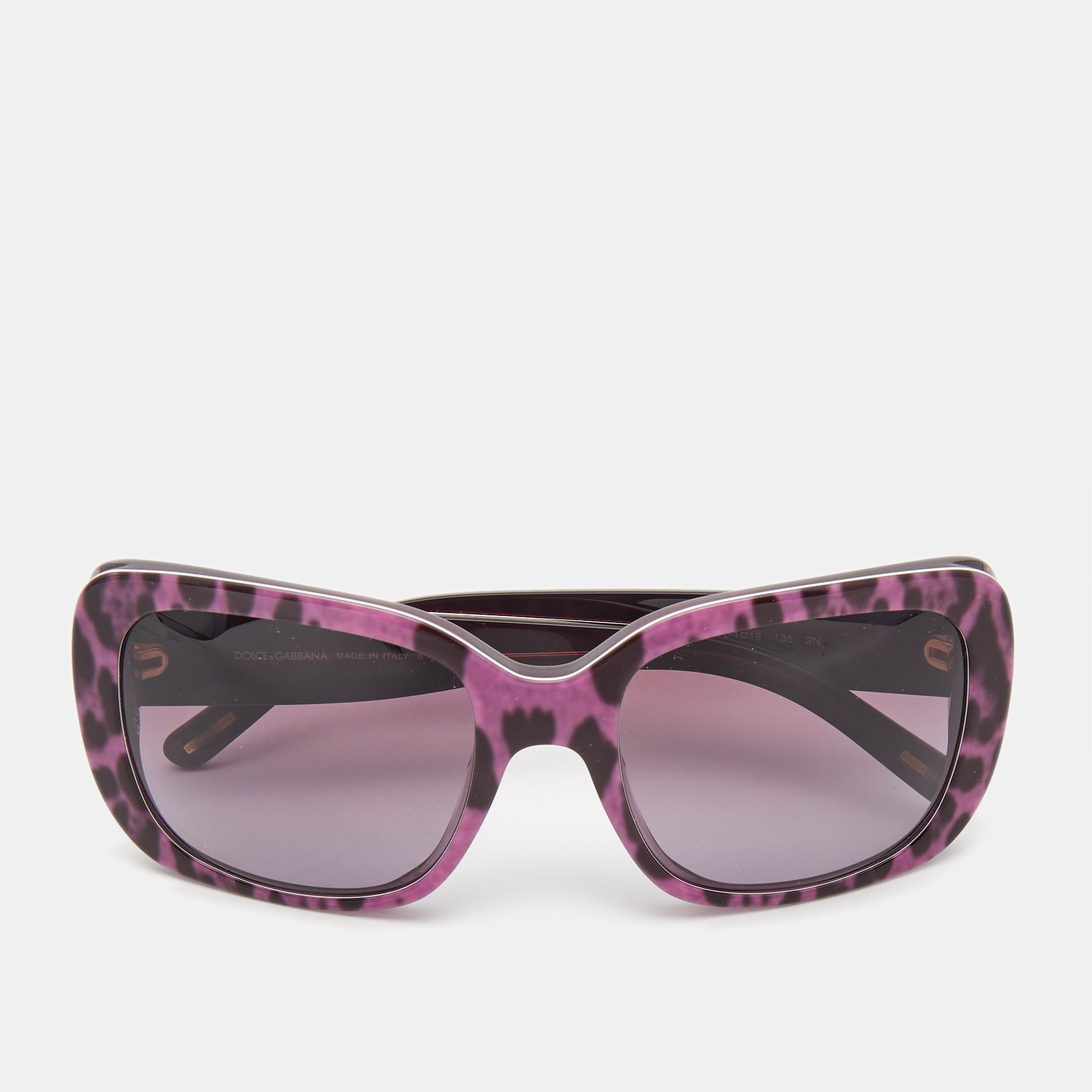 Pre-owned Dolce & Gabbana Purple/black Gradient Dg4101 Square Sunglasses