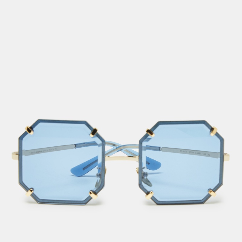 

Dolce & Gabbana Blue Tinted DG2216 Octagonal Square Sunglasses