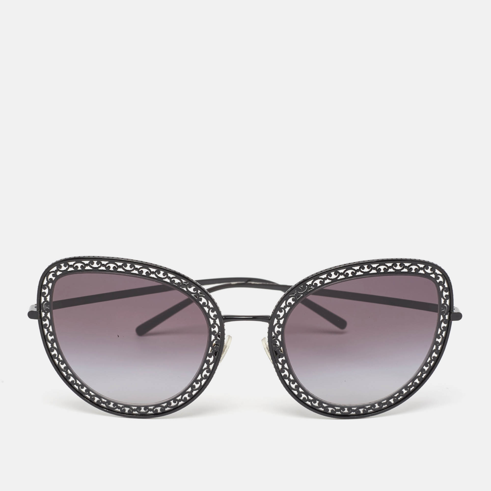 

Dolce & Gabbana Black Gradient DG2226 Metal Frame Butterfly Sunglasses
