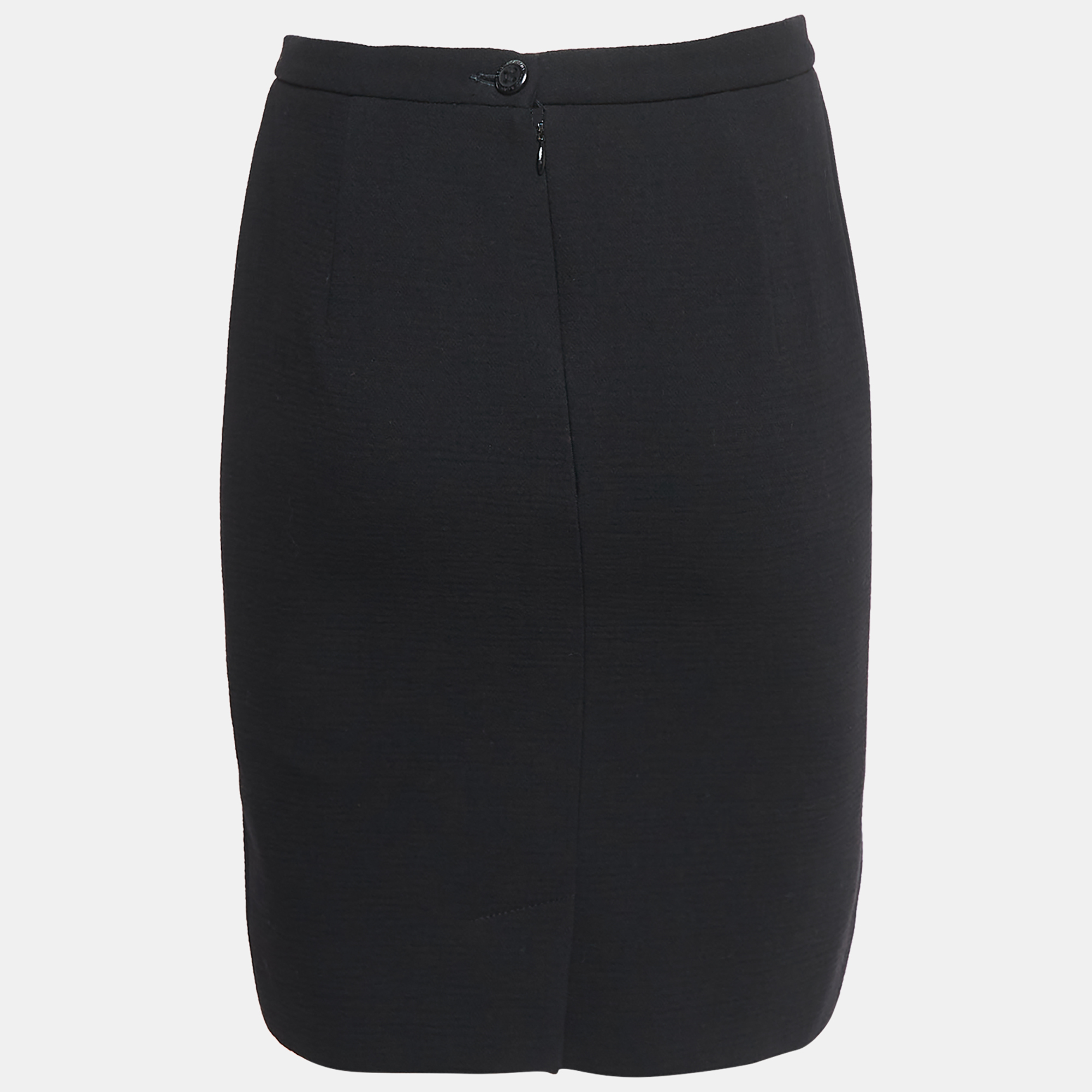 Dolce & Gabbana Vintage Black Wool-Blend Pencil Skirt M 