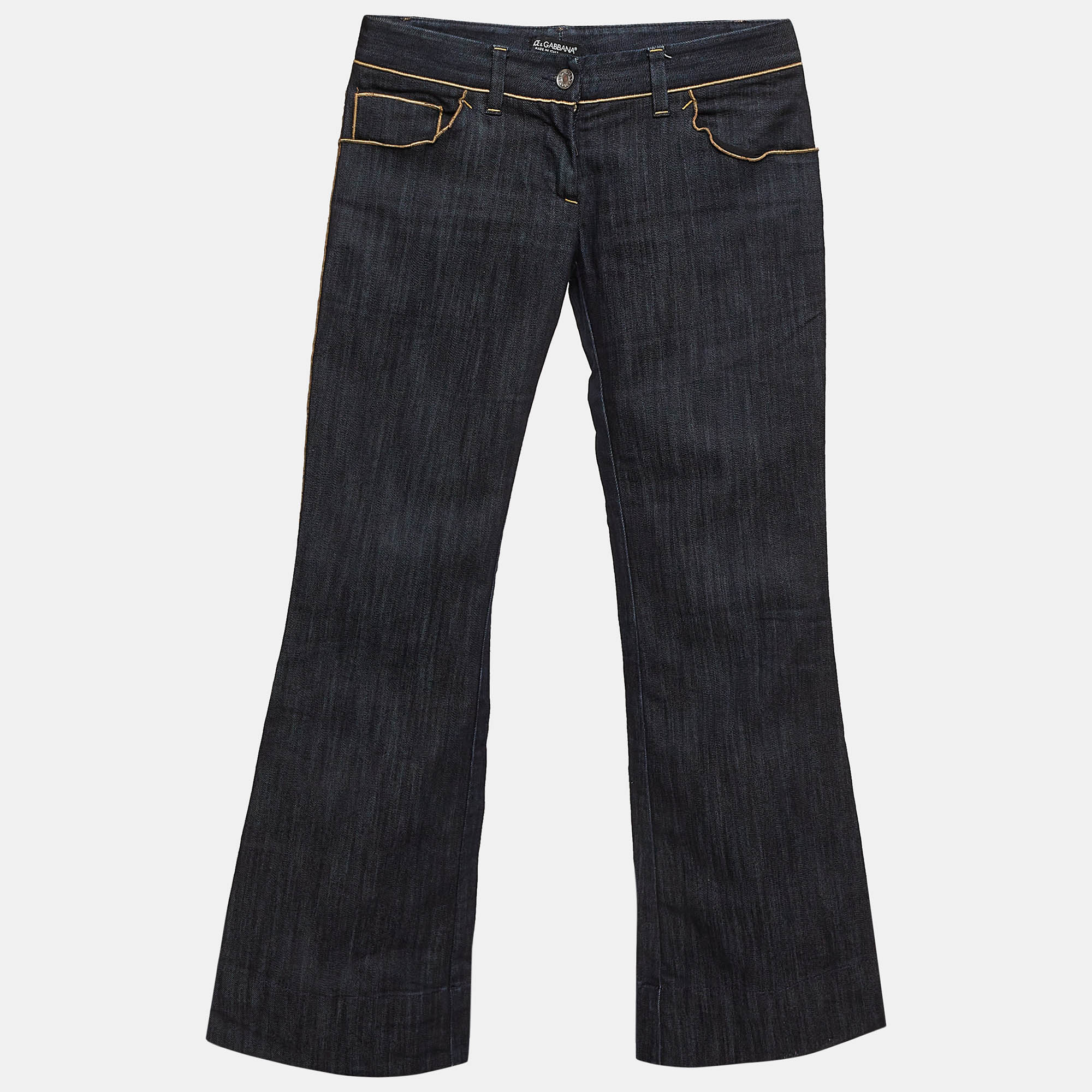 

Dolce & Gabbana Blue Denim Wide Leg Jeans S Waist 30"