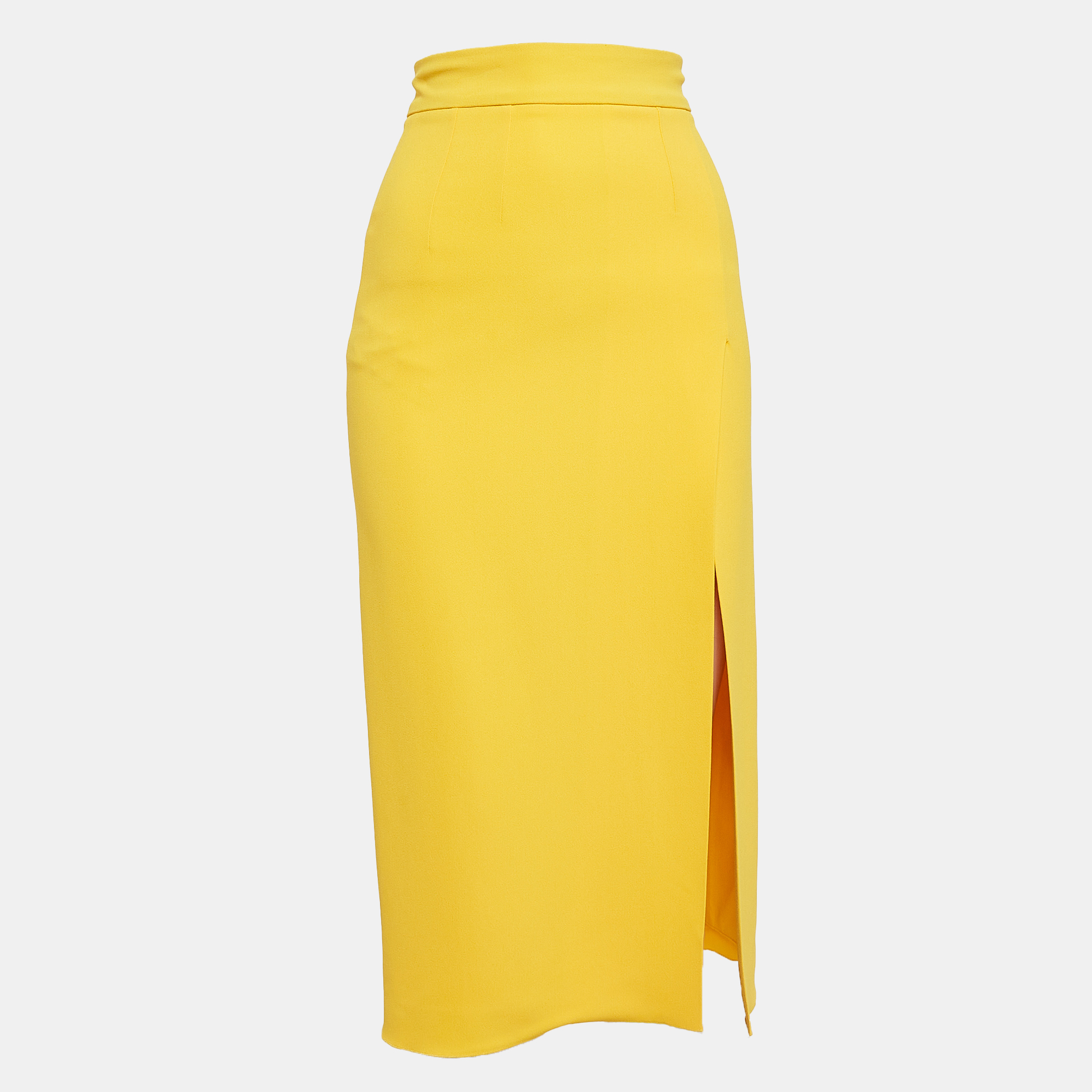 

Dolce & Gabbana Yellow Crepe Pencil Skirt XS