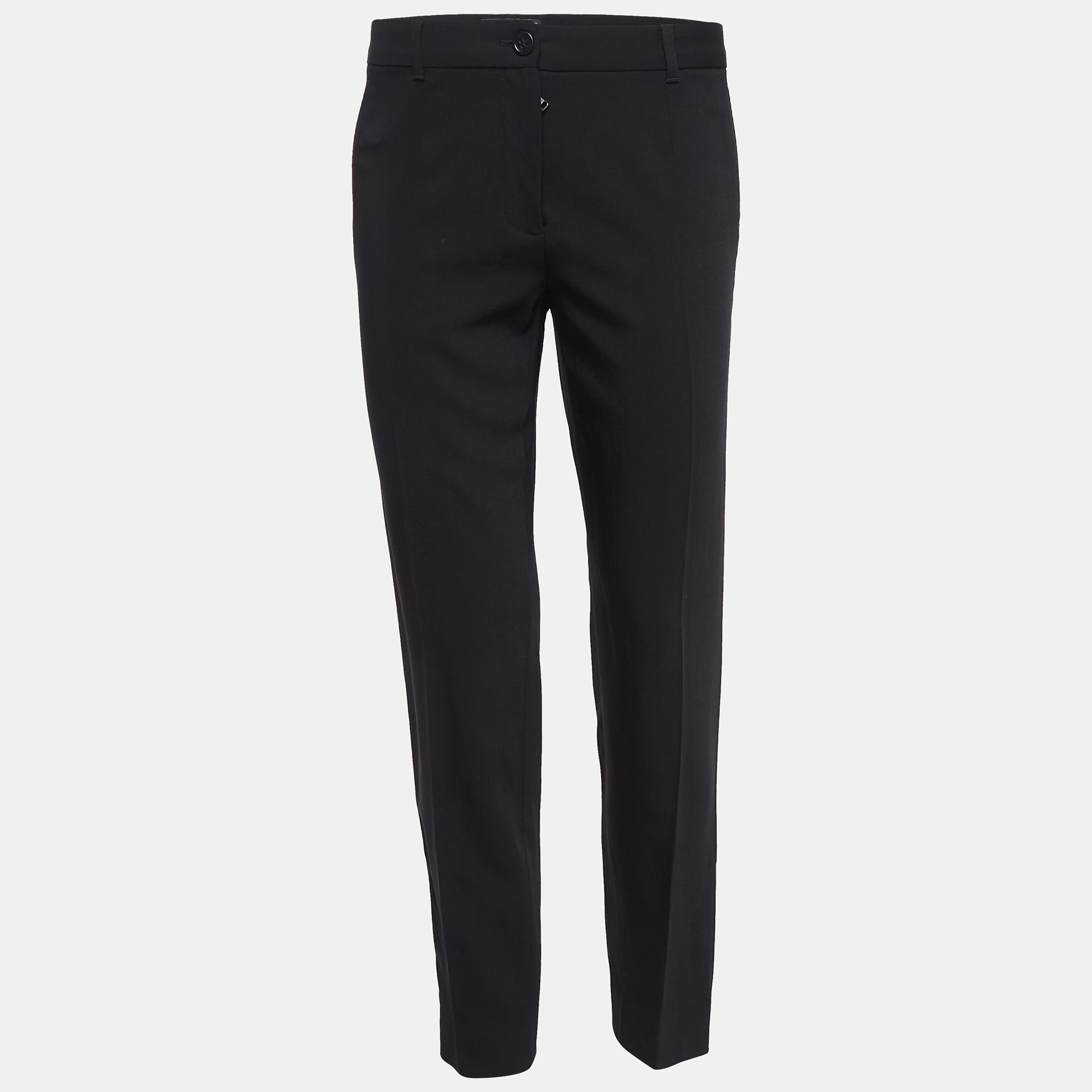 

Dolce & Gabbana Black Wool Formal Trousers M