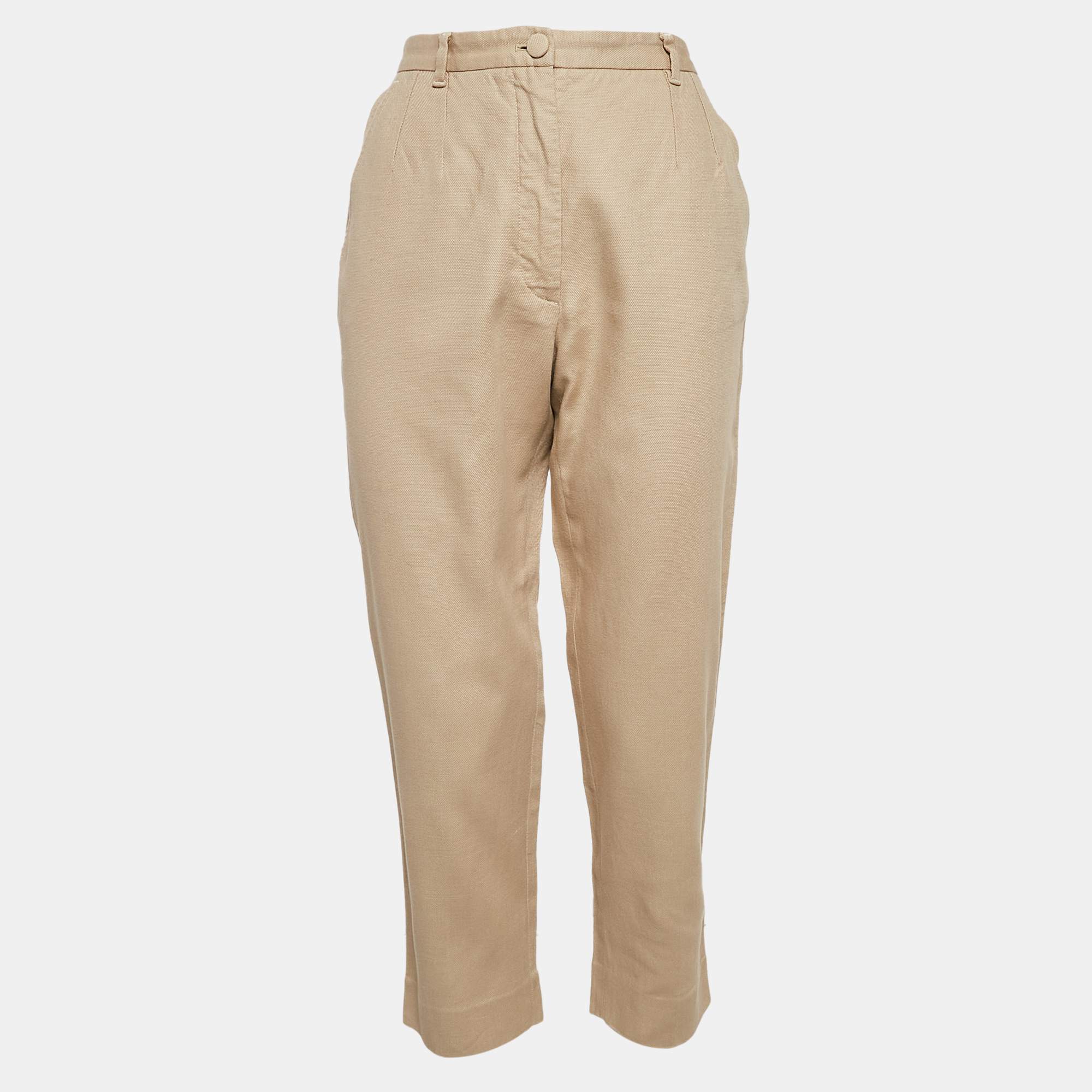 

Dolce & Gabbana Beige Cotton Blend Trousers M