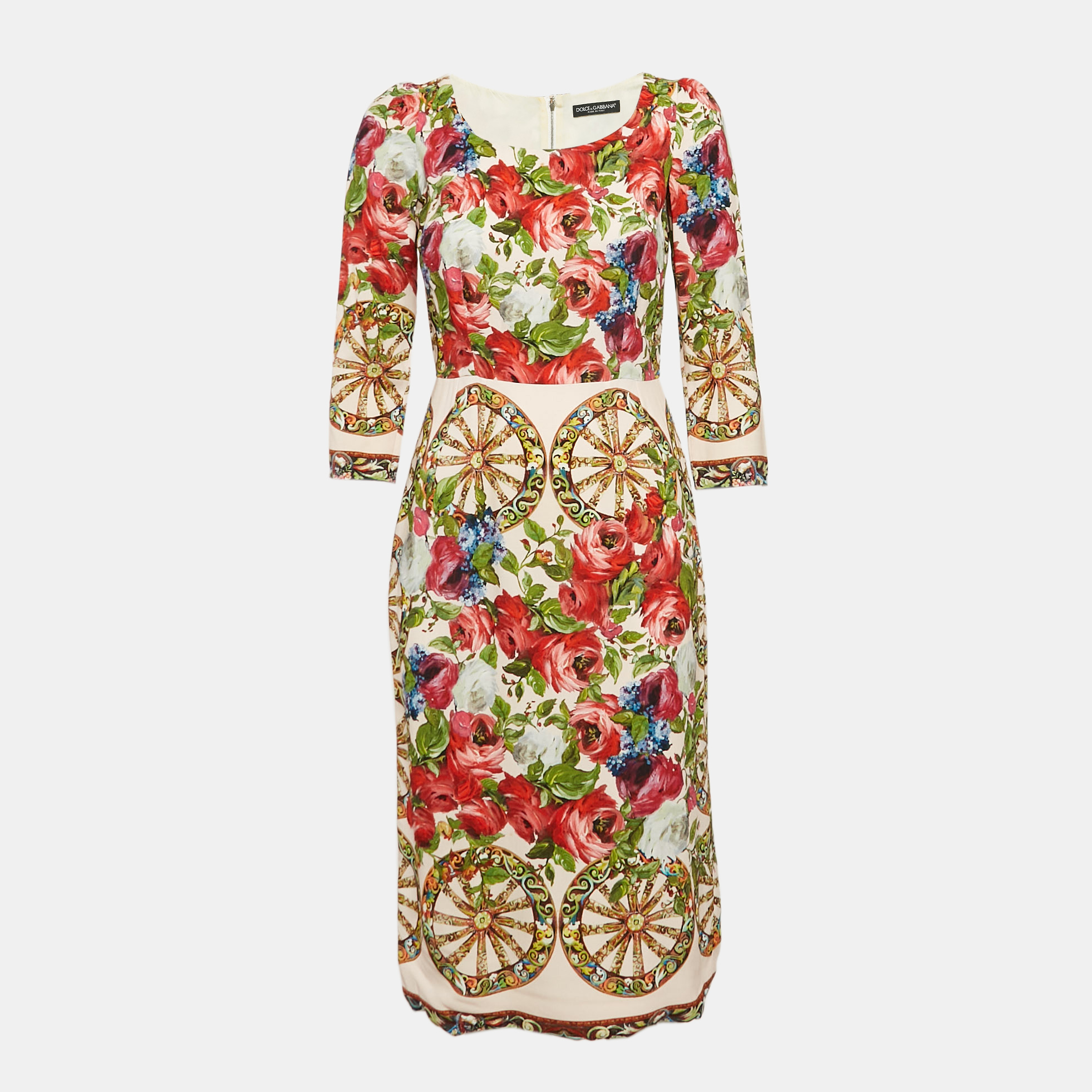 

Dolce & Gabbana Multicolor Printed Crepe Sheath Dress XS