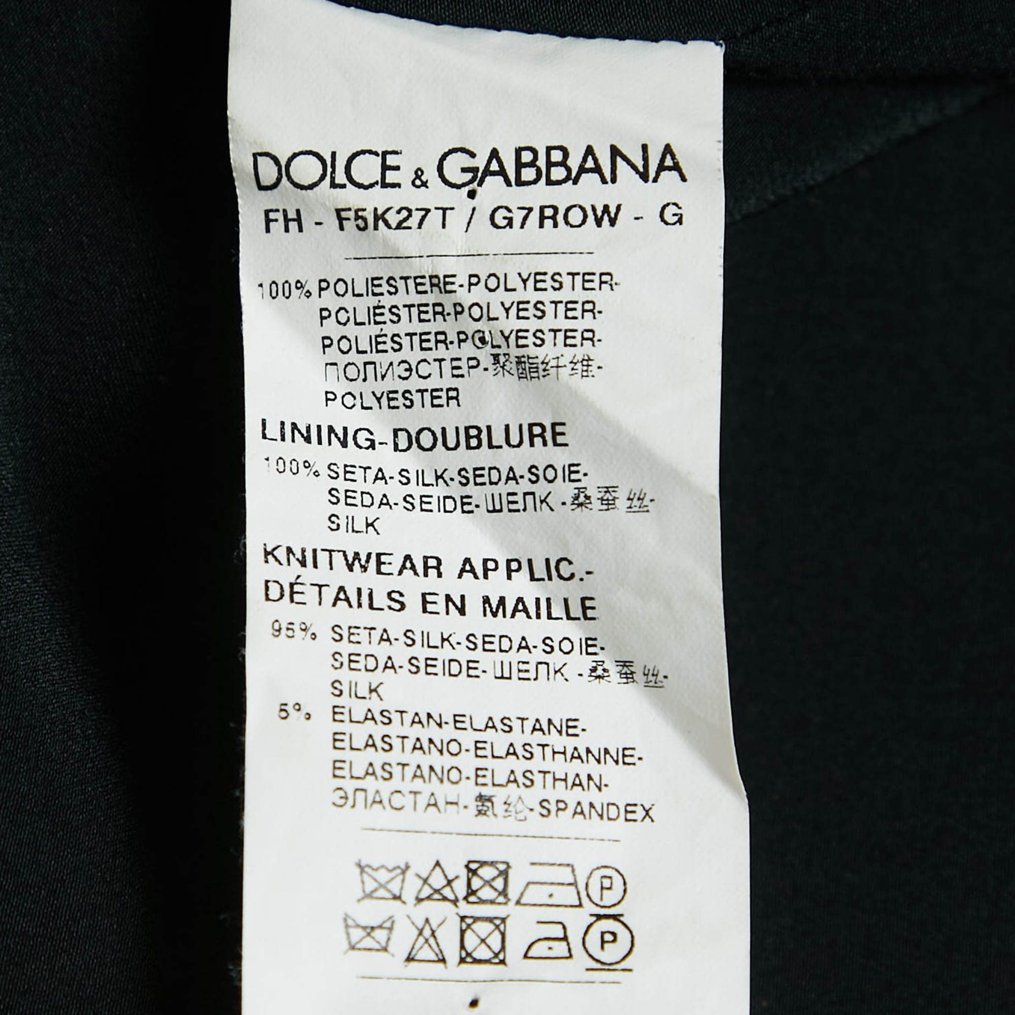 Dolce & Gabbana Multicolor Printed Crepe Button Front Top S 