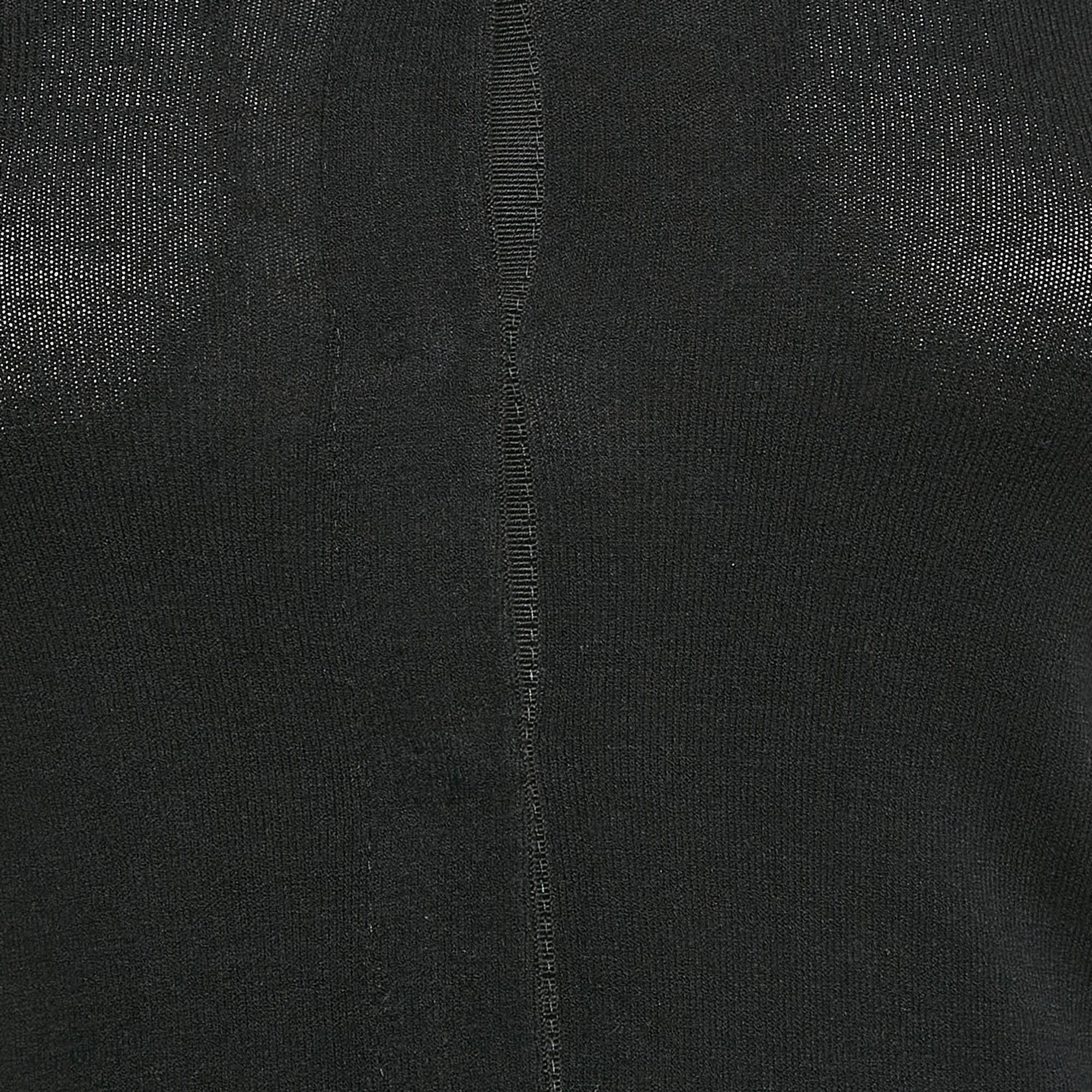 Dolce & Gabbana Black Jersey Logo Stud Detail Cardigan S 