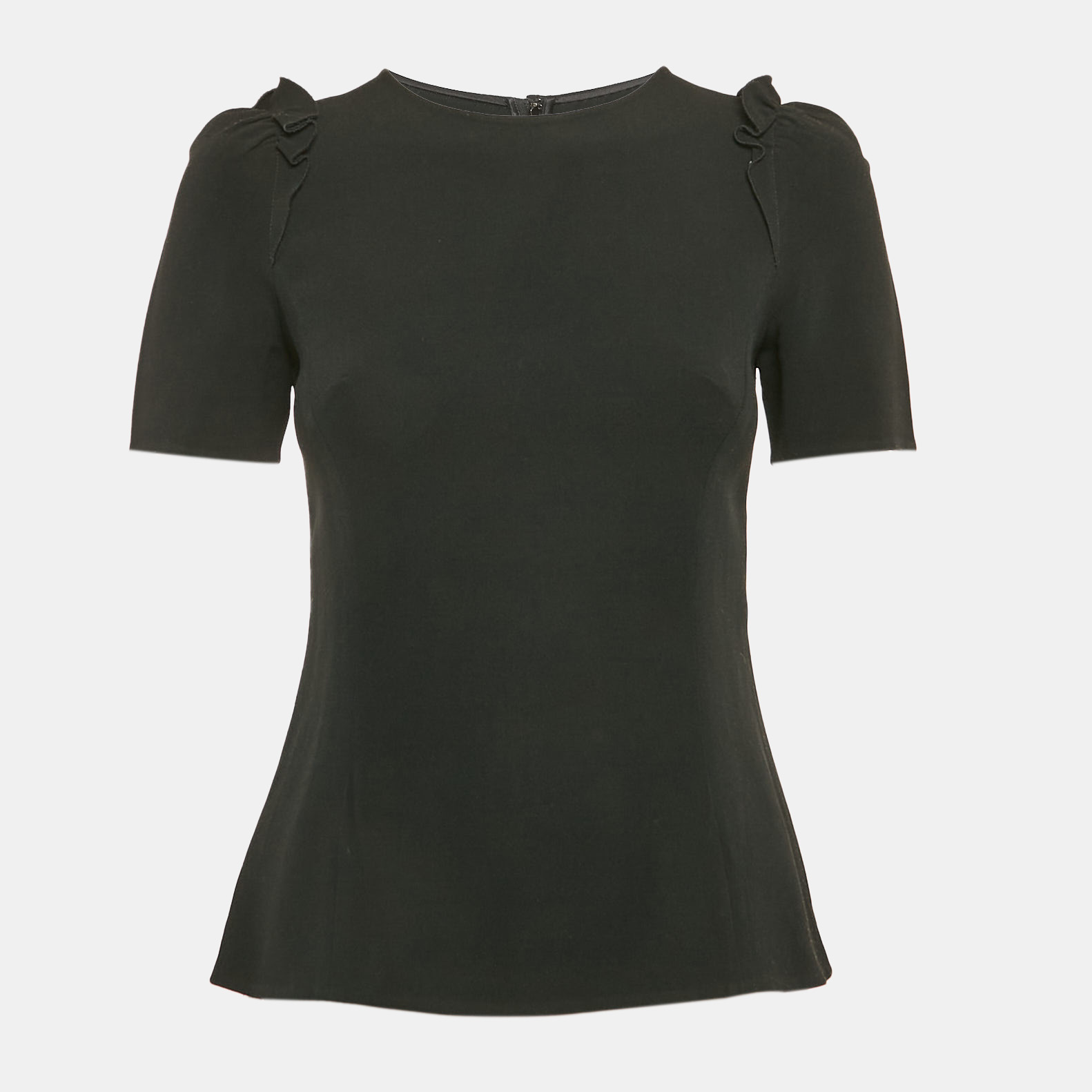 

Dolce & Gabbana Black Crepe Ruffled Top S