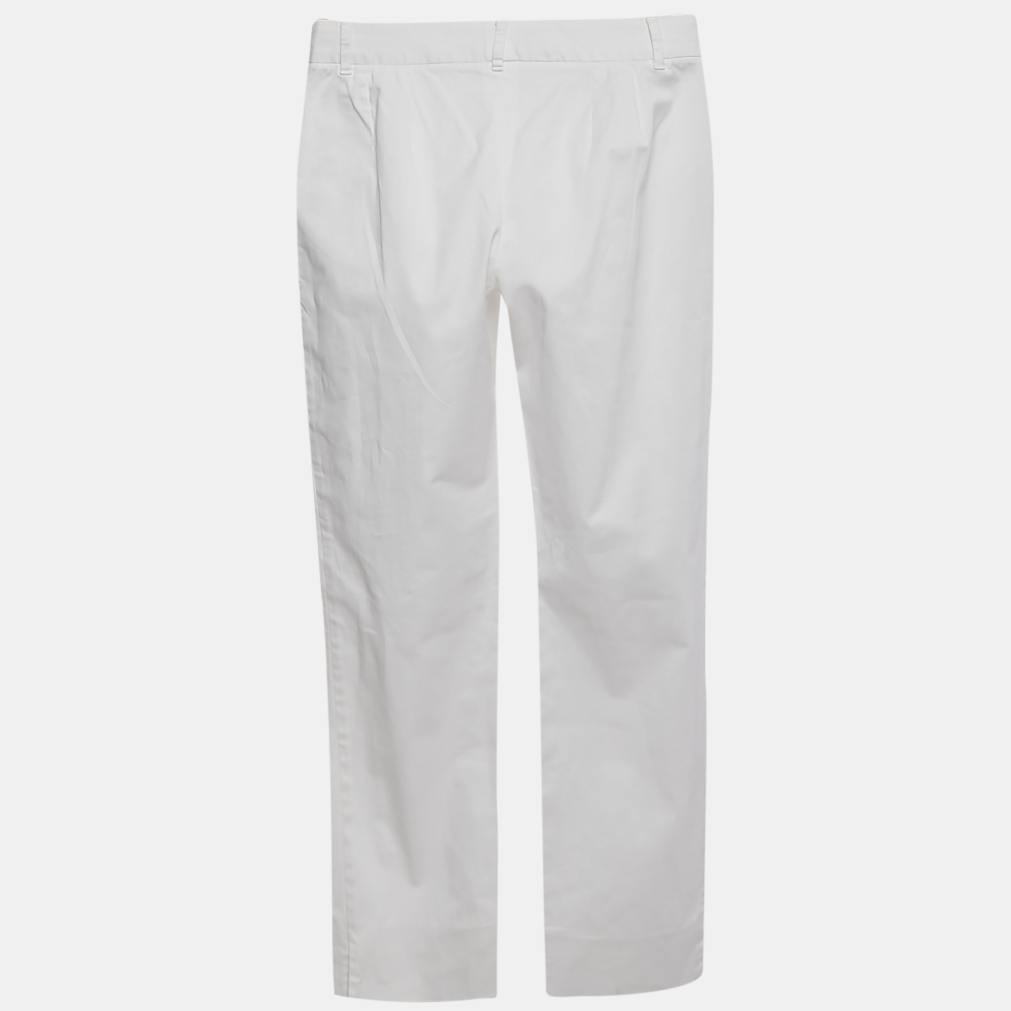 Dolce & Gabbana White Cotton Skinny Pants XS 