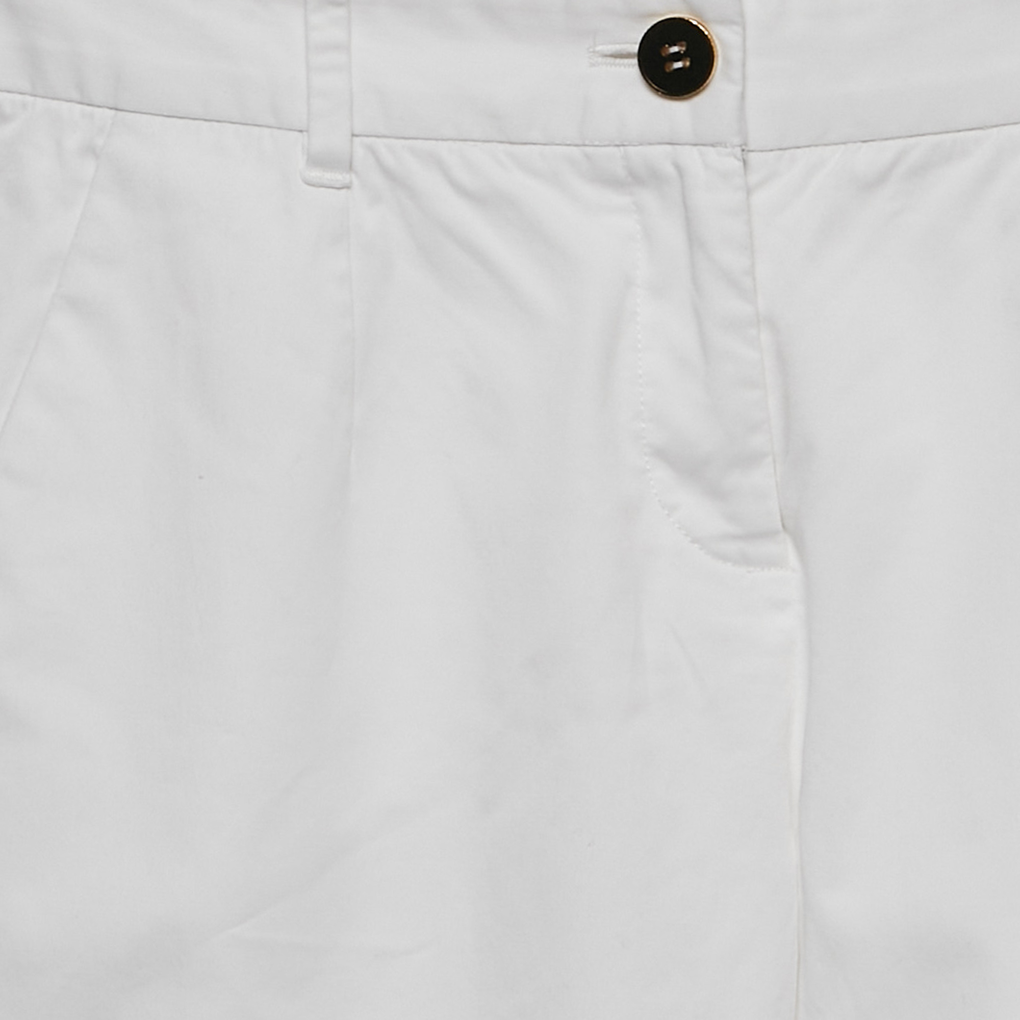 Dolce & Gabbana White Cotton Skinny Pants XS 