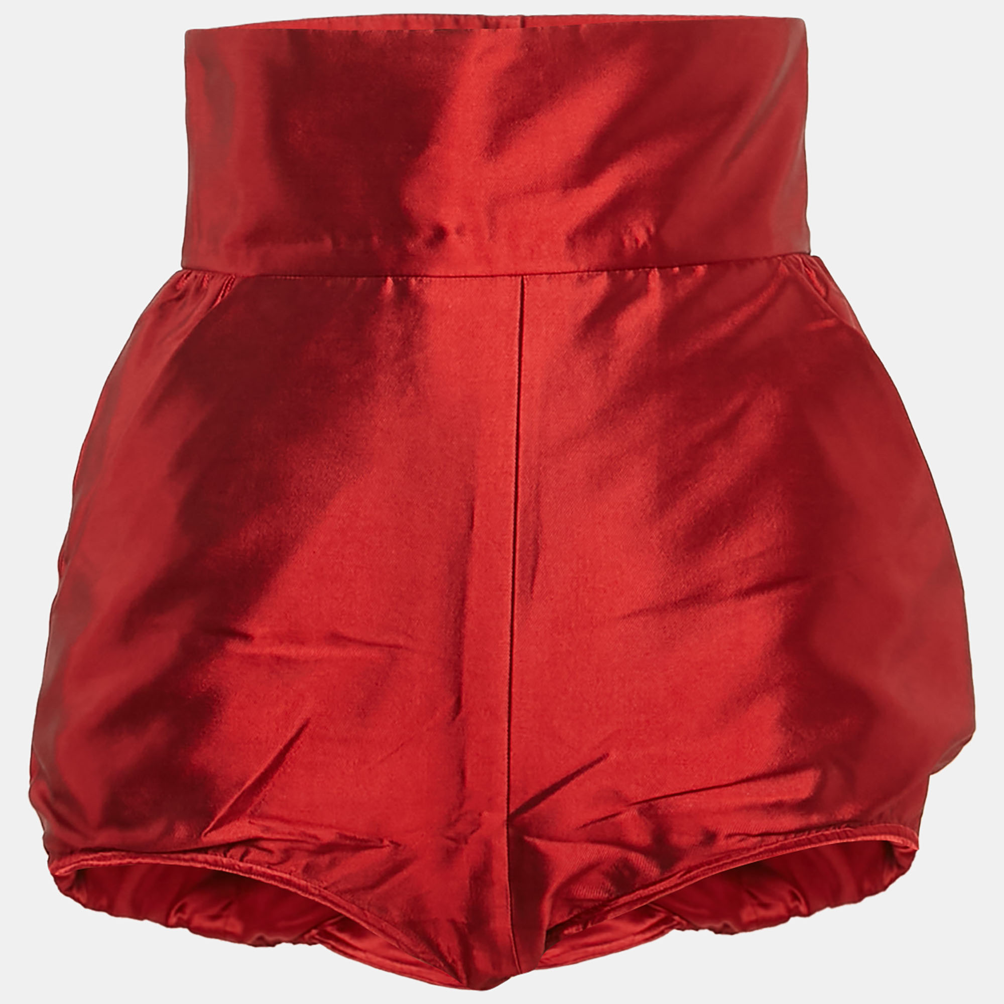 

Dolce & Gabbana Red Silk Mini Shorts S