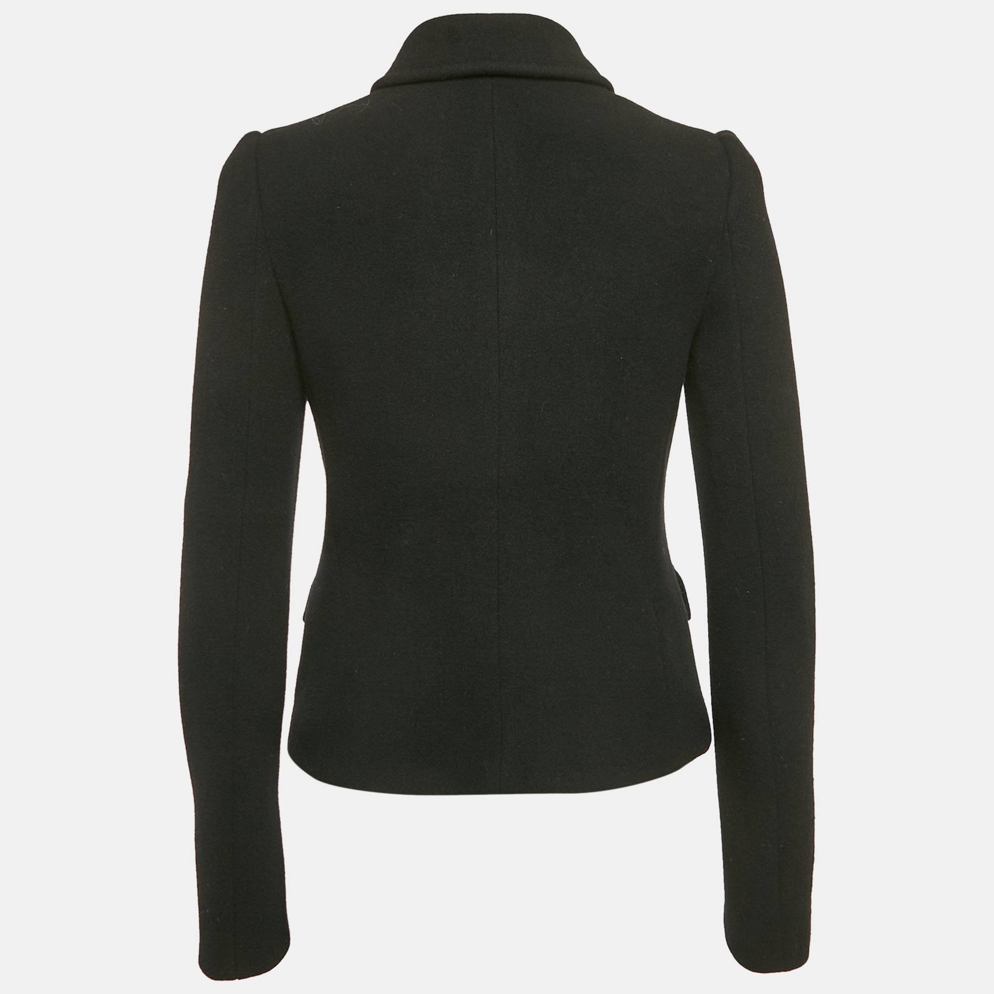 Dolce & Gabbana Vintage Black Felt Wool Jacket M 