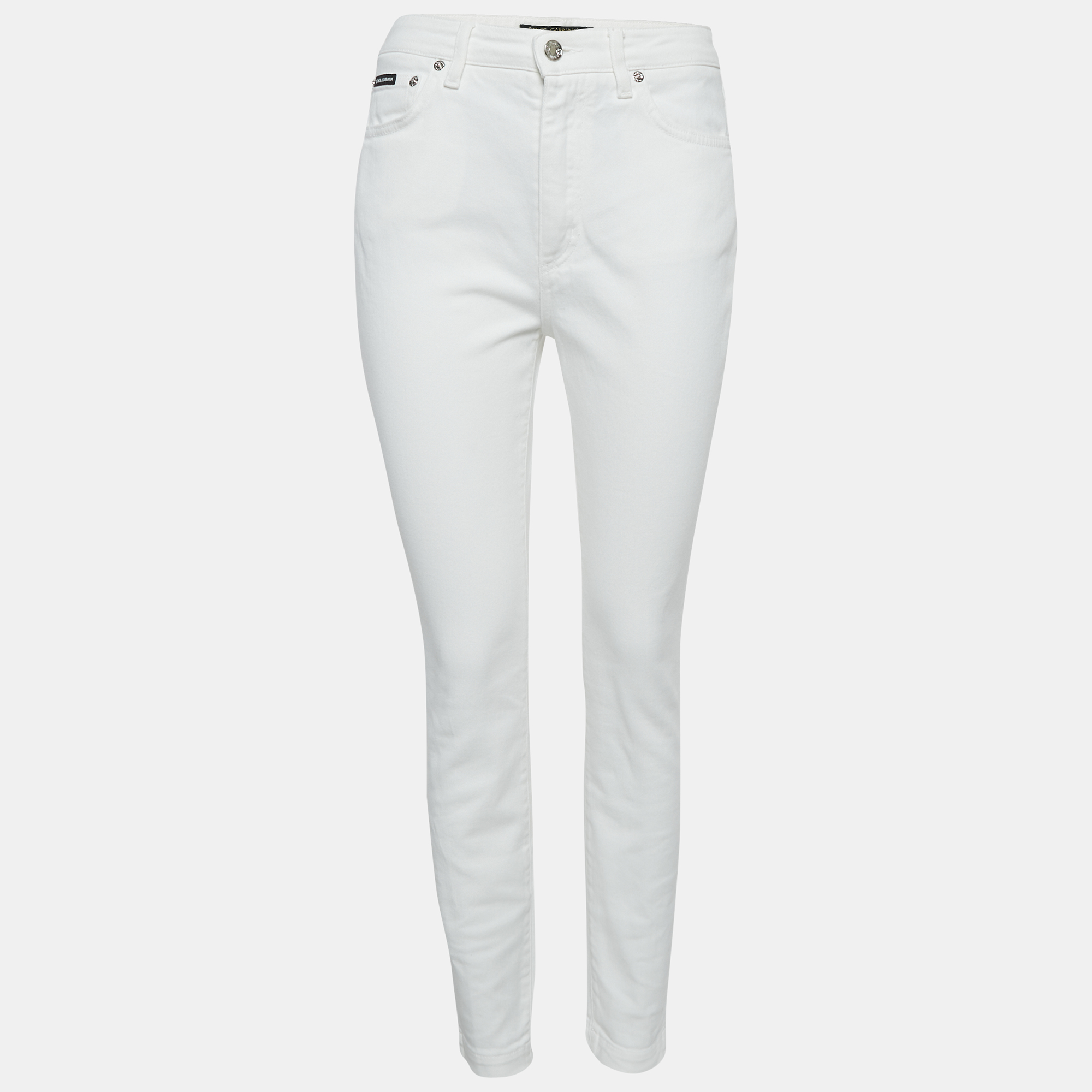 

Dolce & Gabbana White Denim Audrey Jeans M Waist 28"