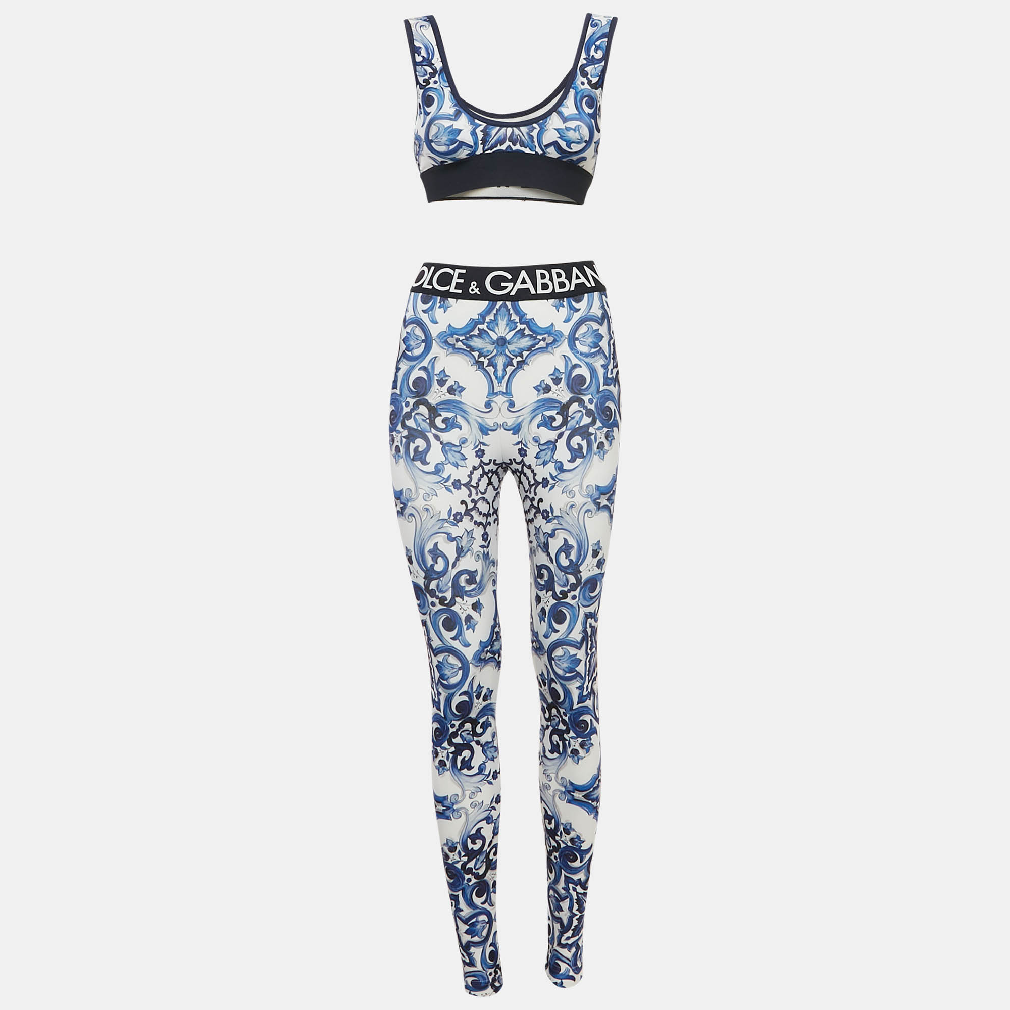 

Dolce & Gabbana Blue Majolica Print Jersey Tracksuit S