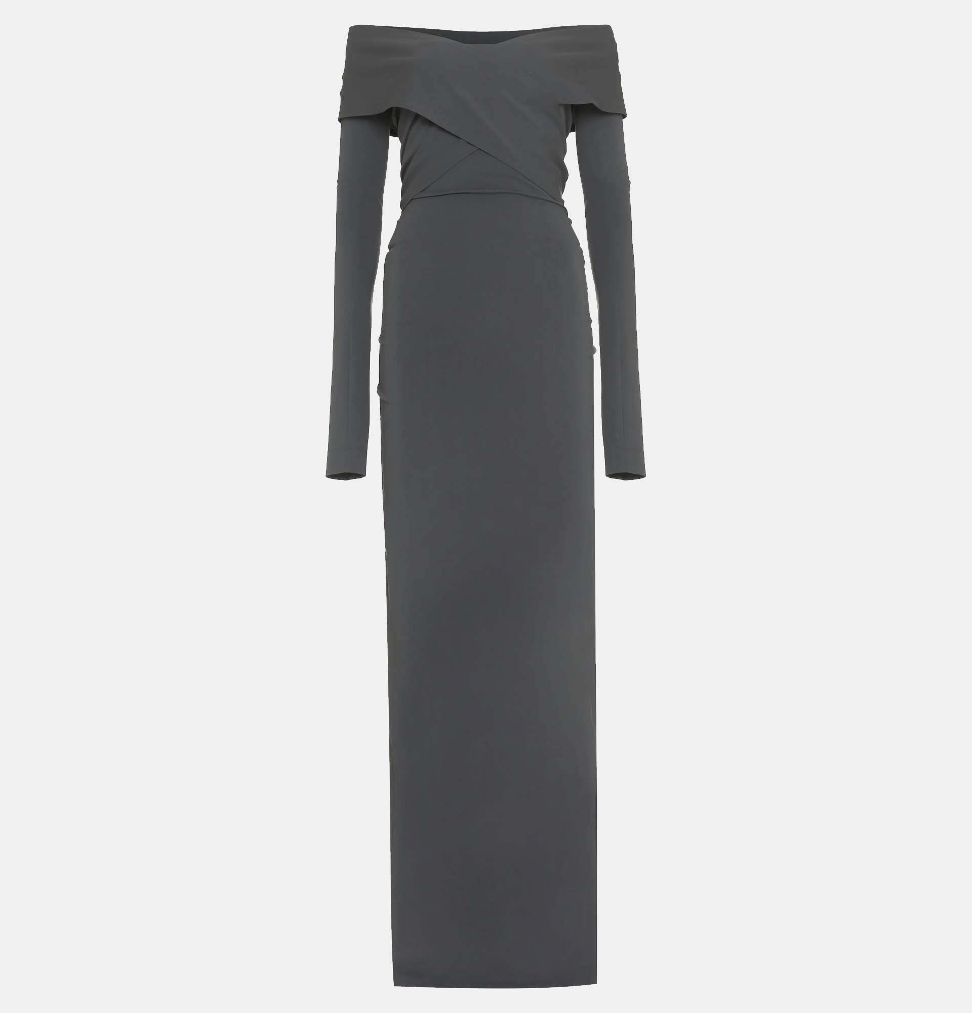 

Dolce & Gabbana x Kim Grey Jersey Off-Shoulder Maxi Dress M